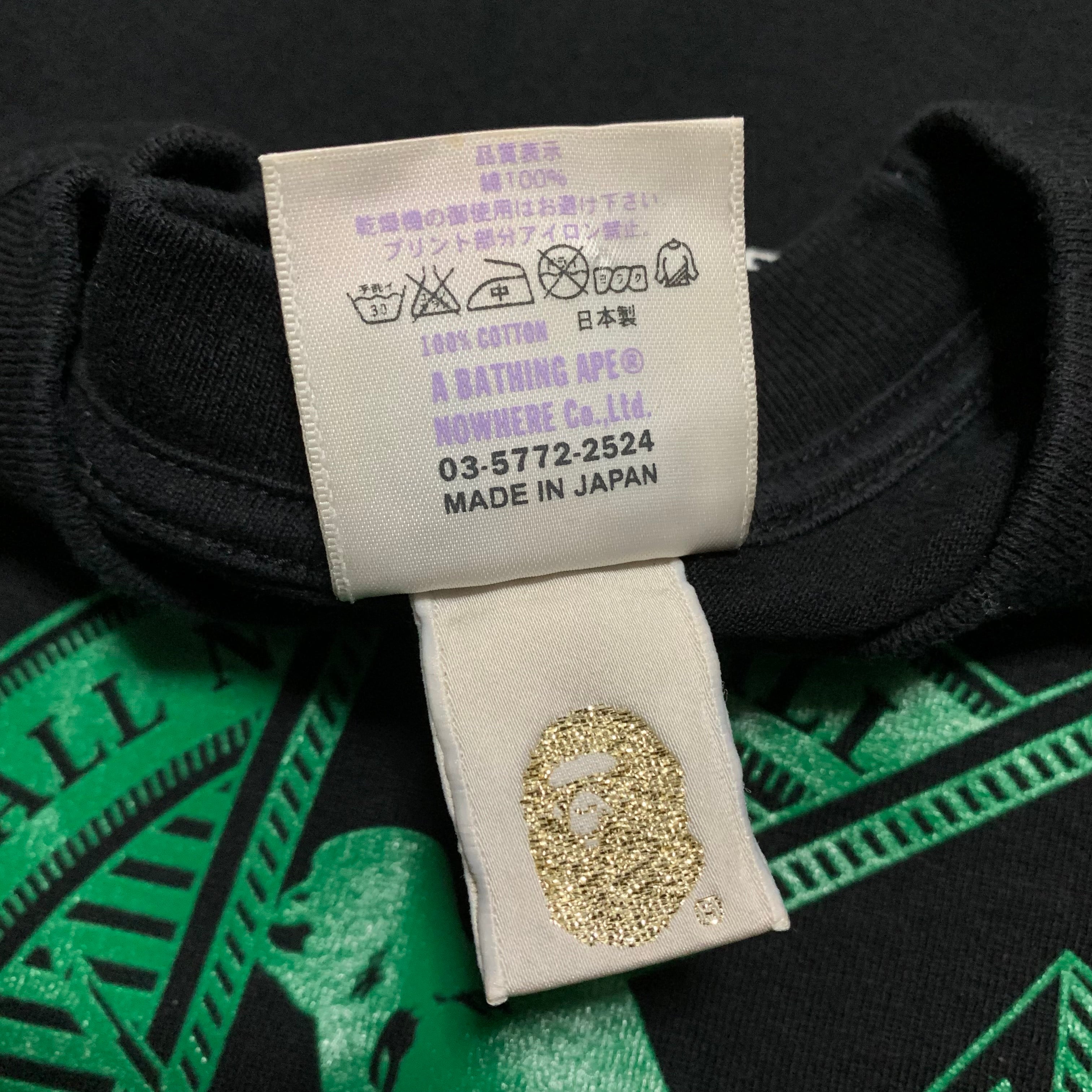 Bape Medium Busy Works Graphic Black Tee A Bathing Ape 2007
