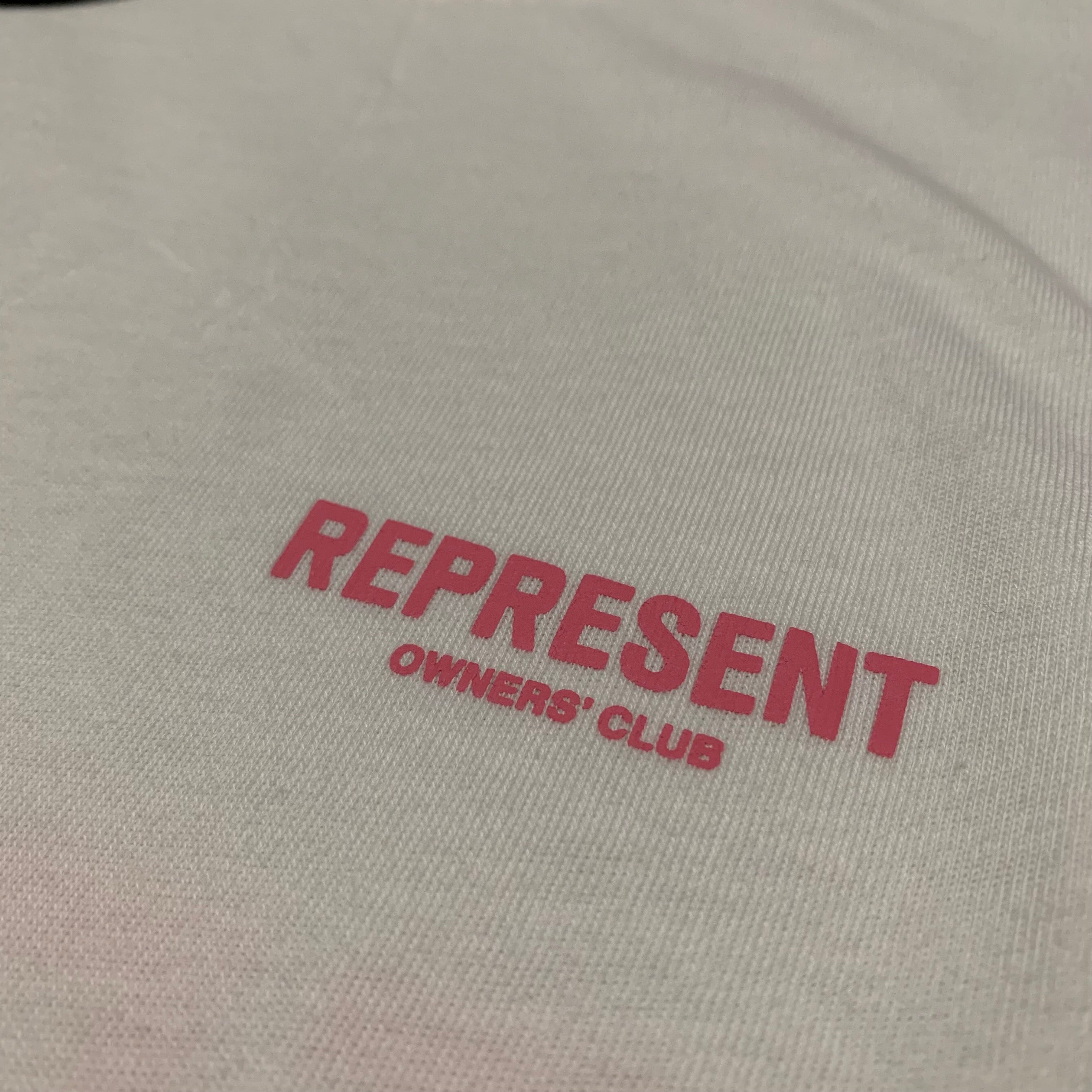 Represent Small Owners Club Pink Flat White Tee