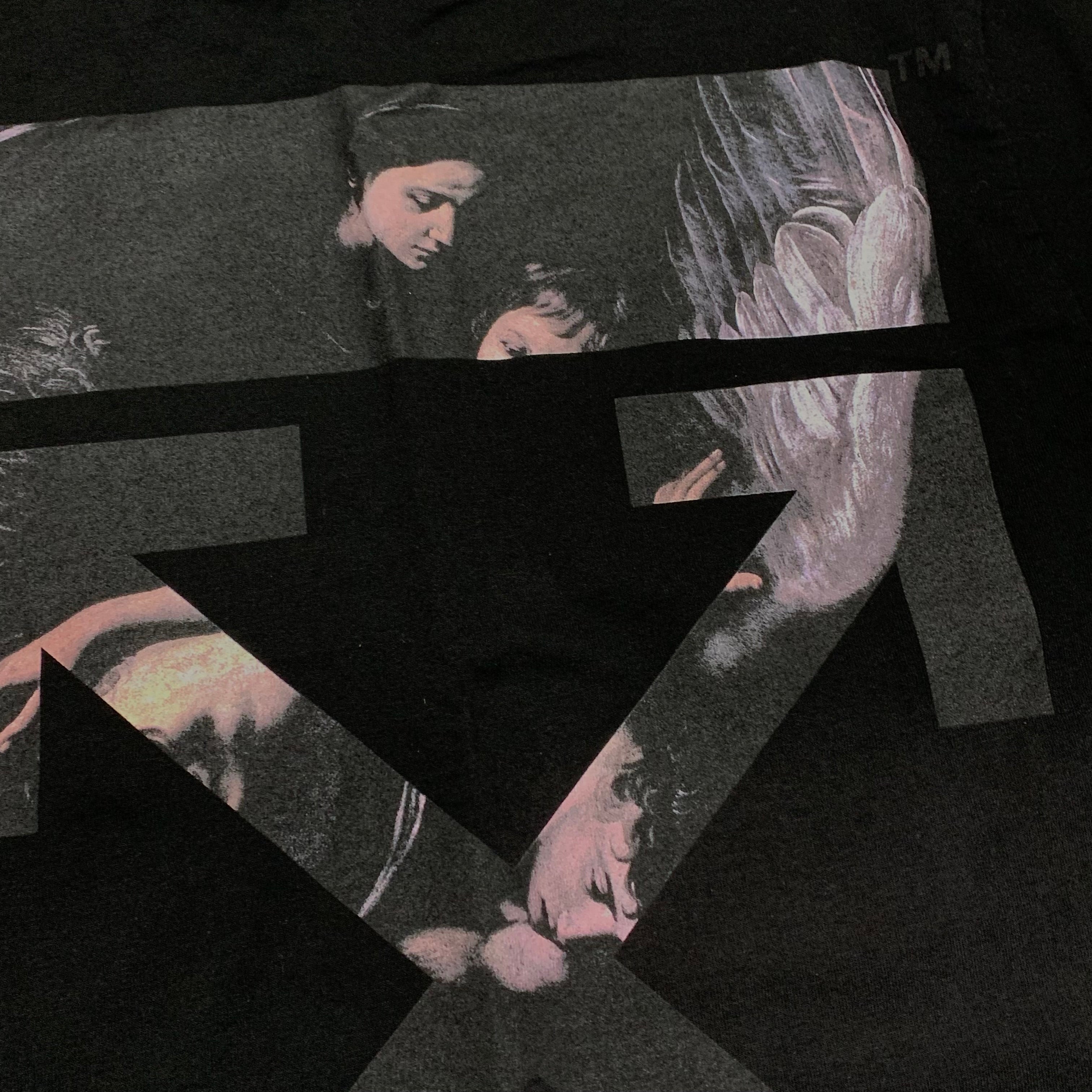Off White XS Caravaggio Arrows Black Tee Virgil Abloh