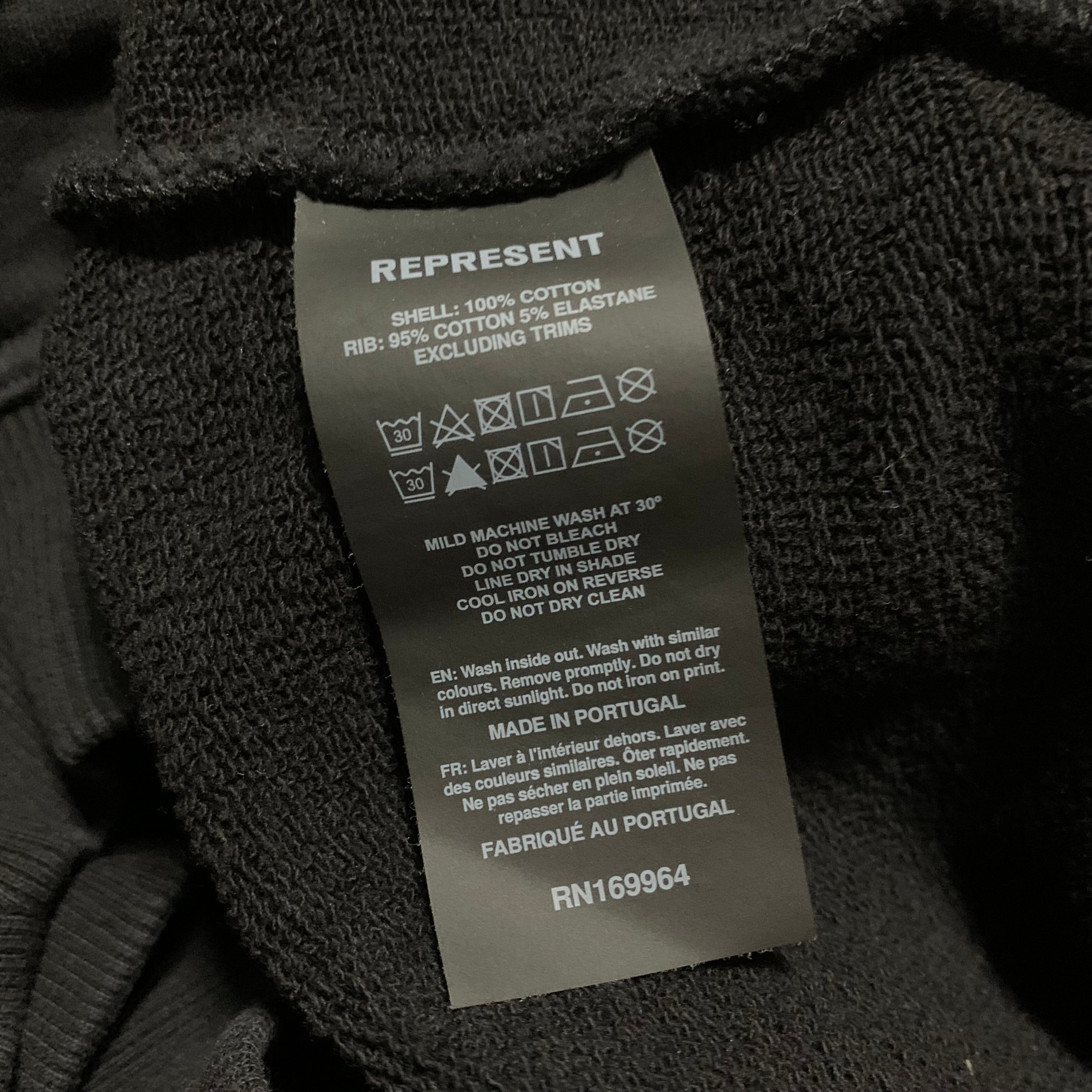 Represent XXS Owners Club Stamp Jet Black Sweater Sweatshirt Crewneck