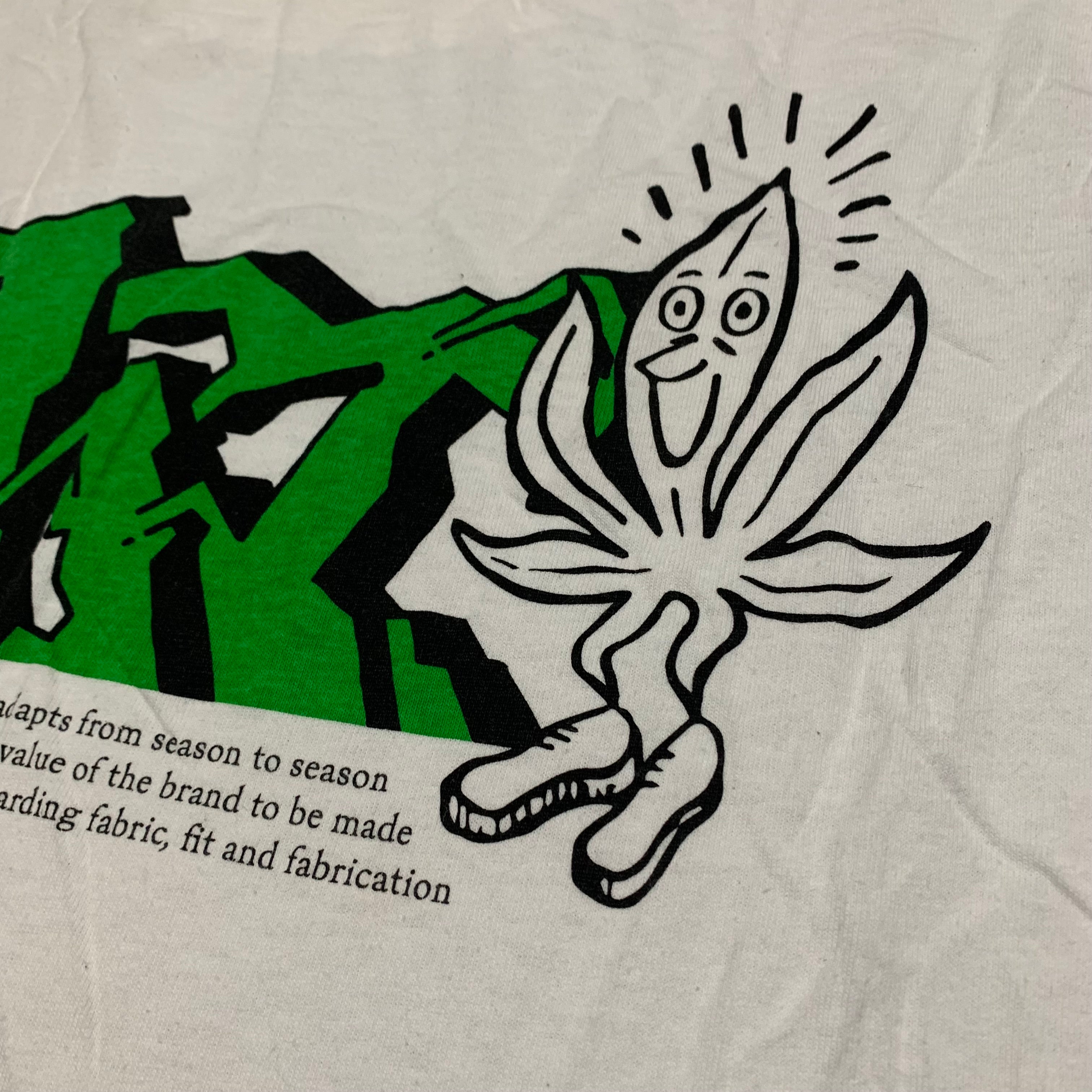 Off White XS Weed Graphic White Tee Virgil Abloh