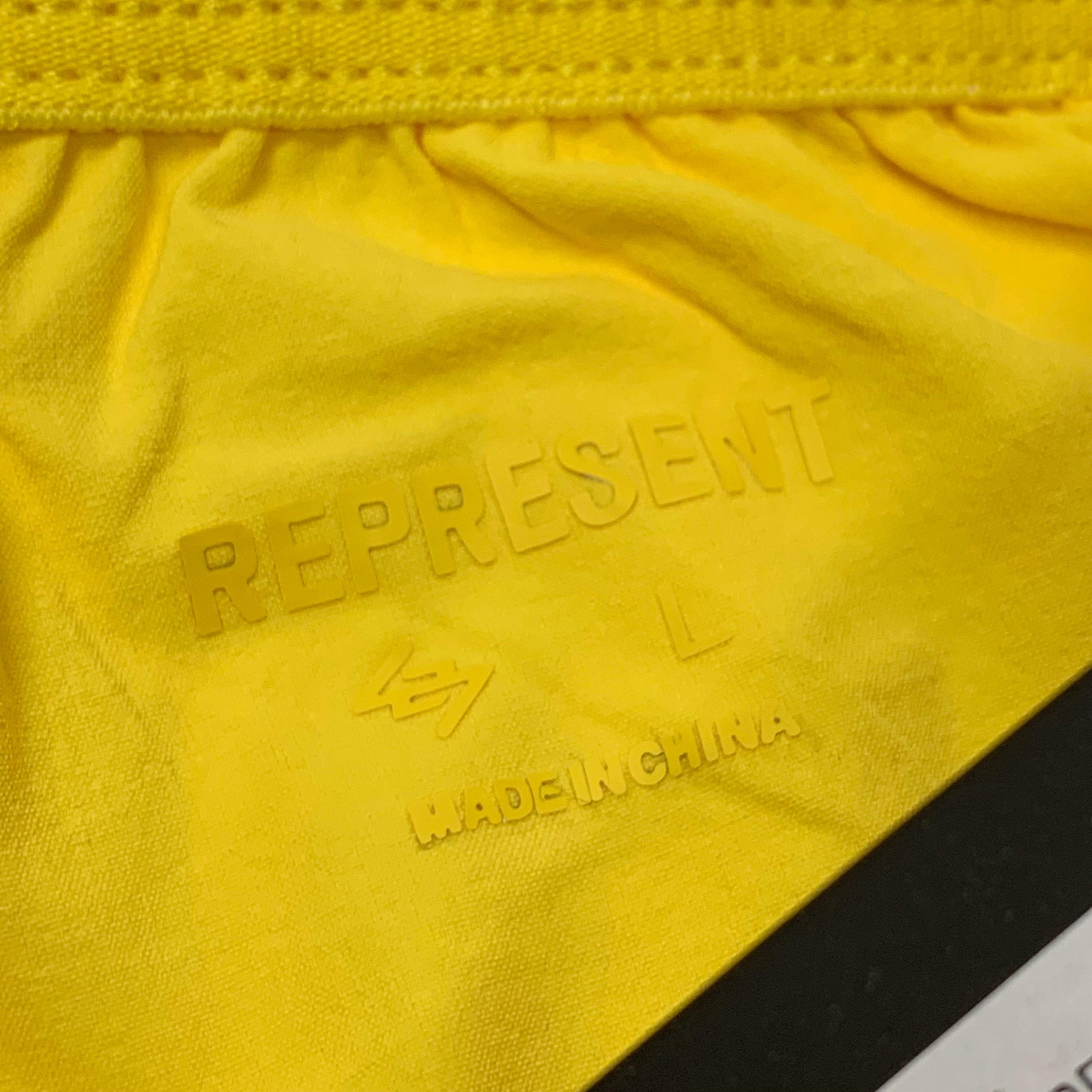 Represent Large Shorts Team 247 Fused Shorts Lemon Yellow