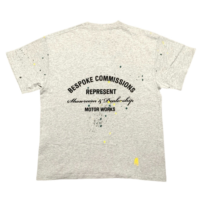 Represent Small Bespoke Commissions Grey Tee Paint Splatter