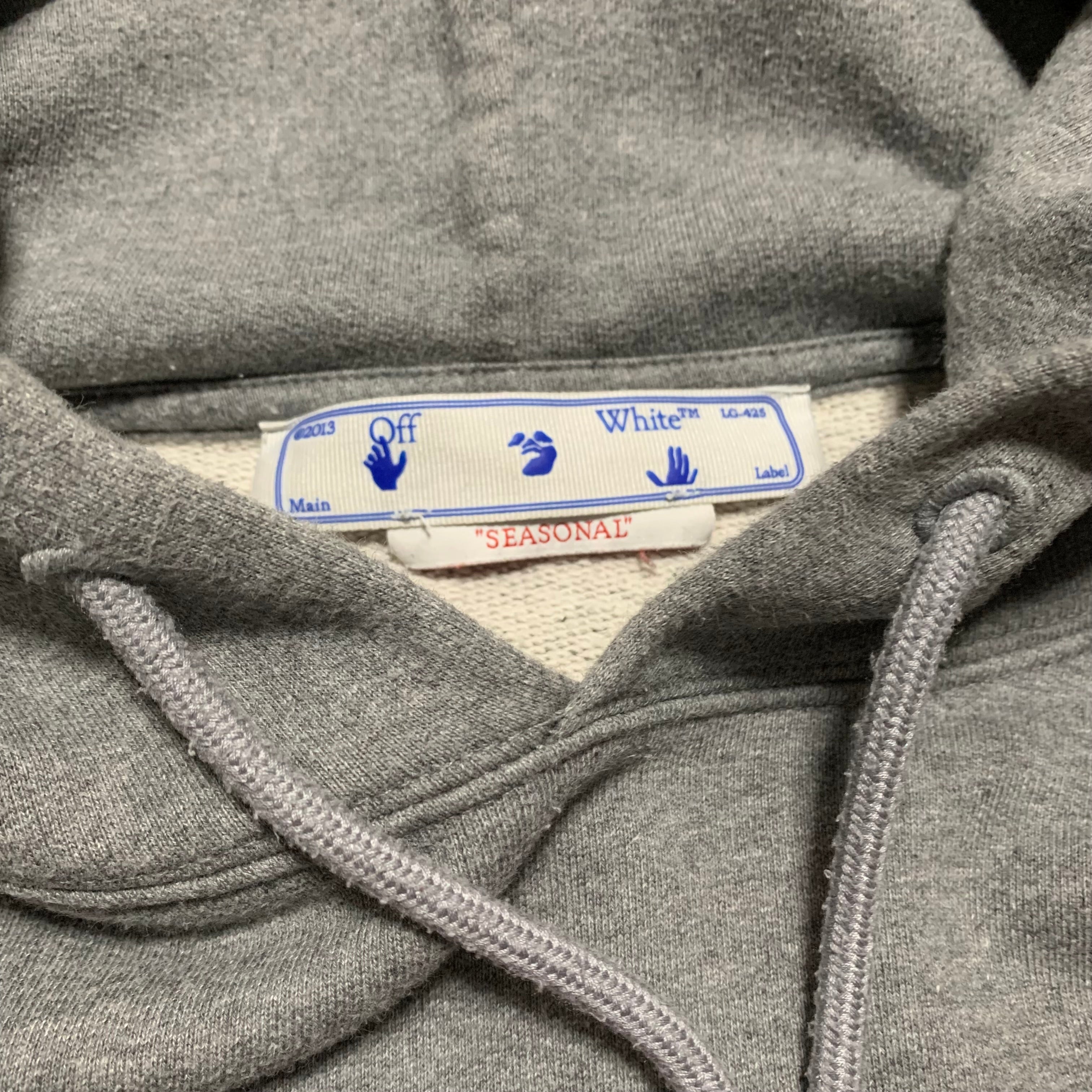 Off White Large Emotion Arrow Skate Grey Hoodie Virgil Abloh 2022