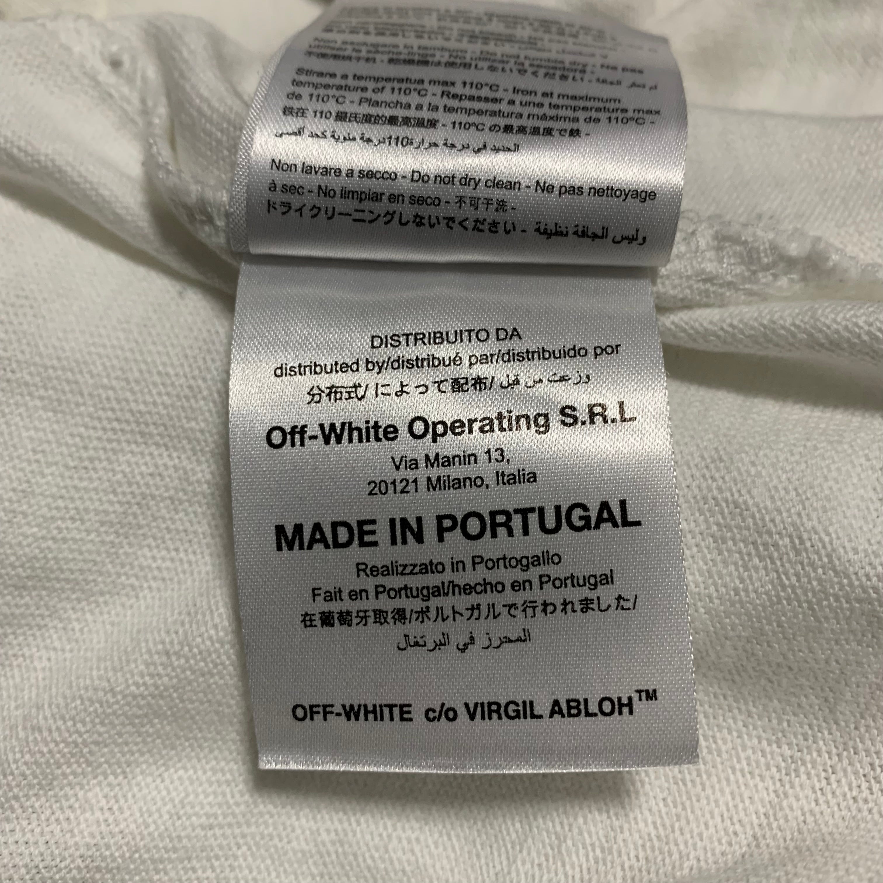 Off White Medium Othello's Wolf White Oversized Tee Virgil Abloh
