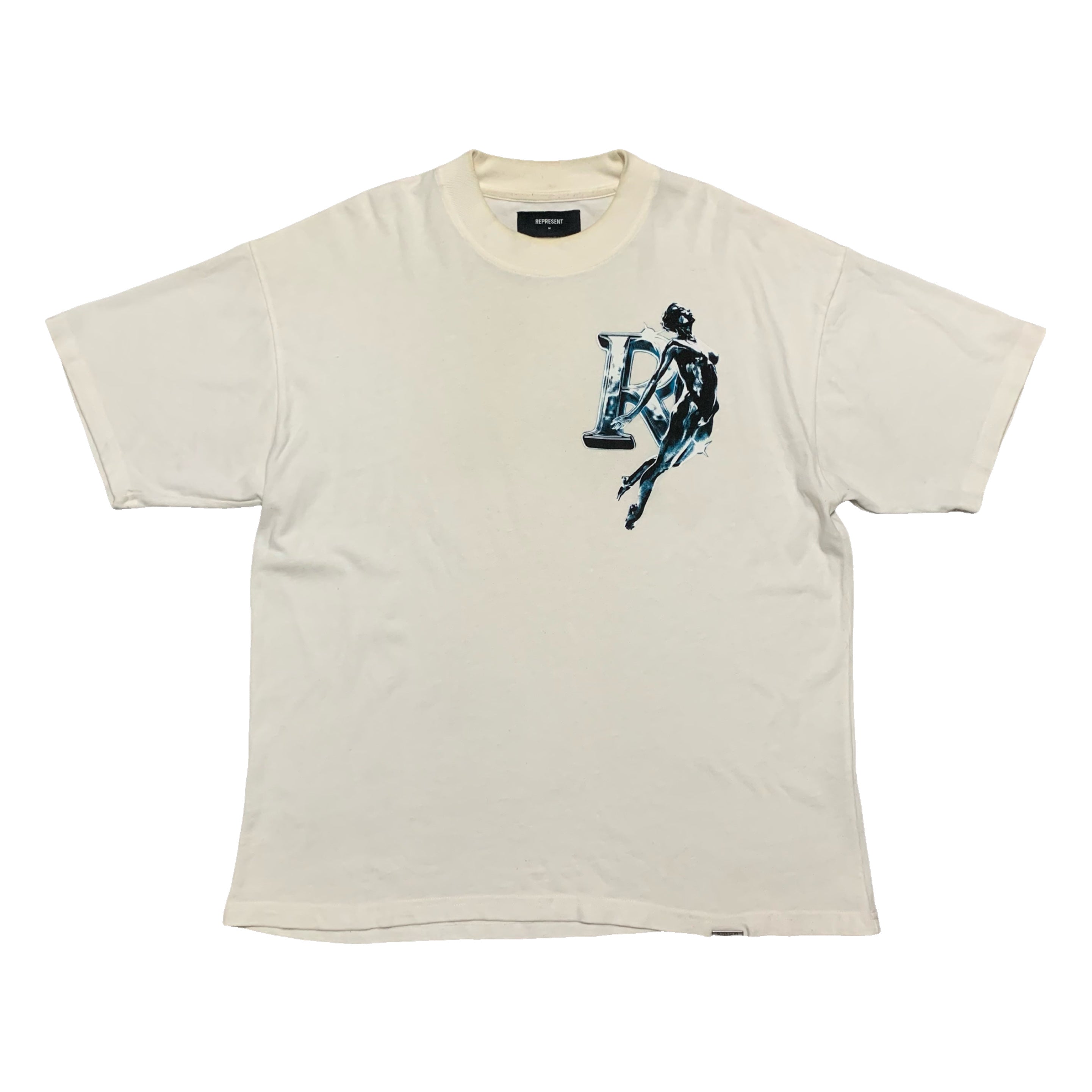 Represent Medium Chrome Angel Flat White Tee