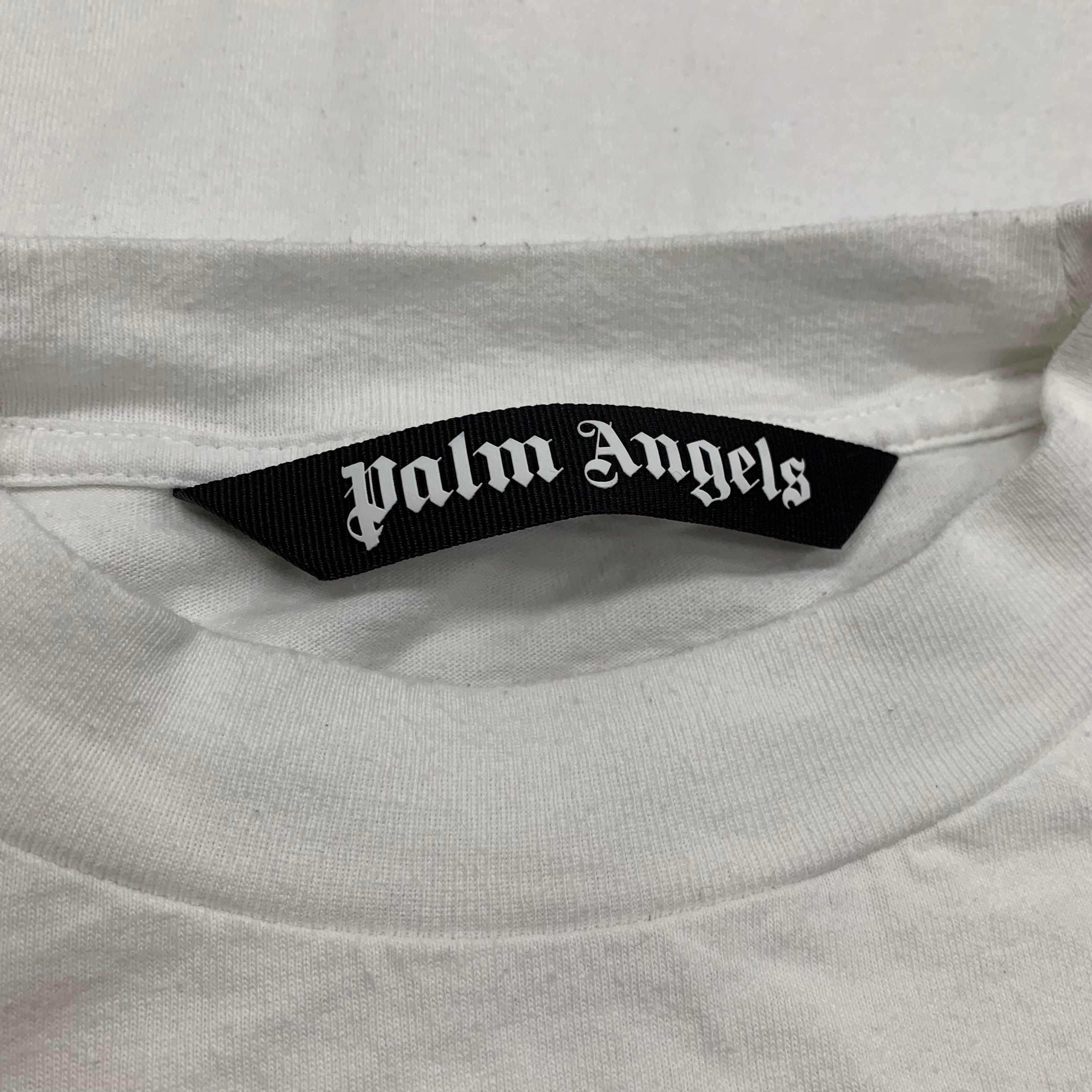 Palm Angels Large Tee London Sprayed White T-Shirt