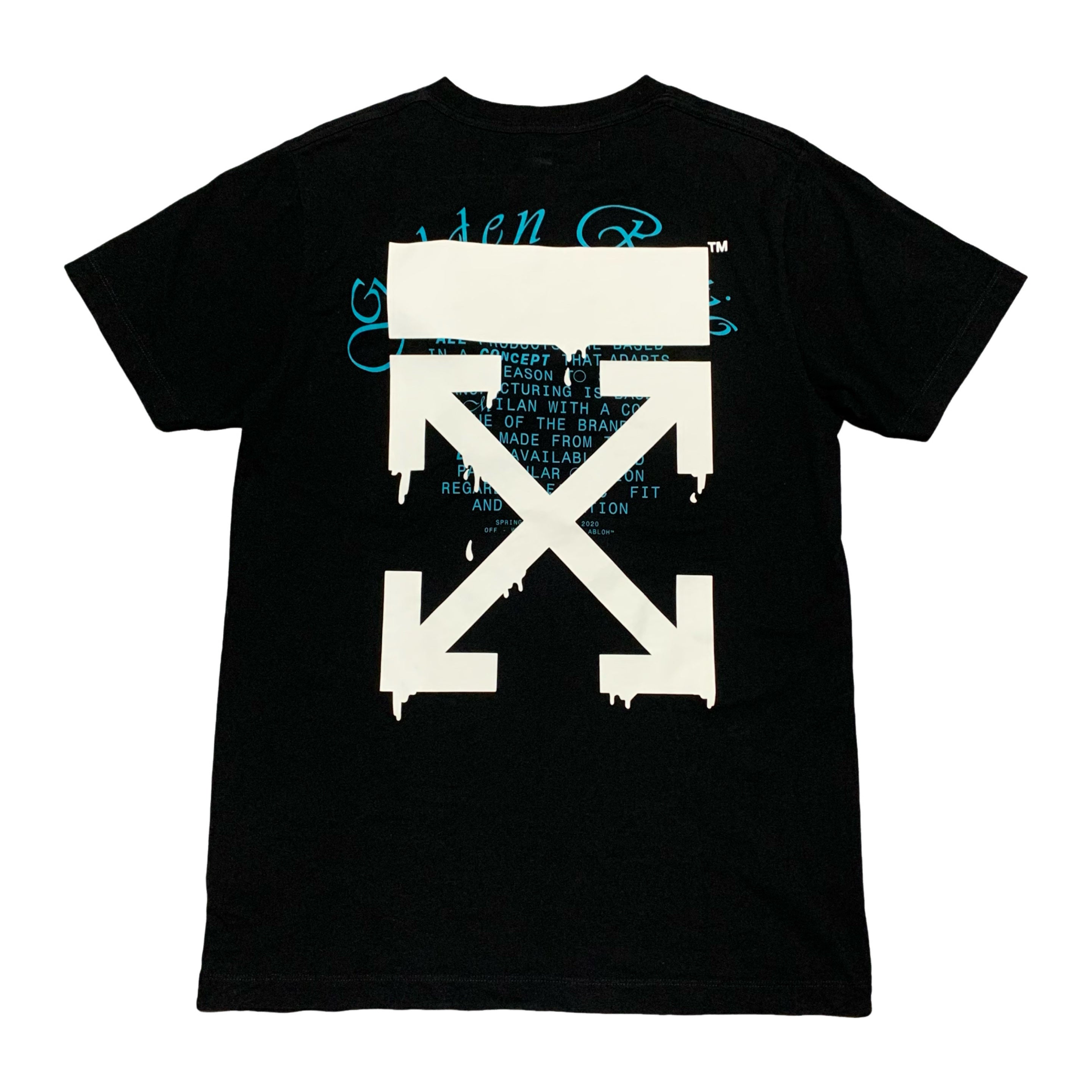 Off White Medium Dripping Arrows Black Tee Virgil Abloh
