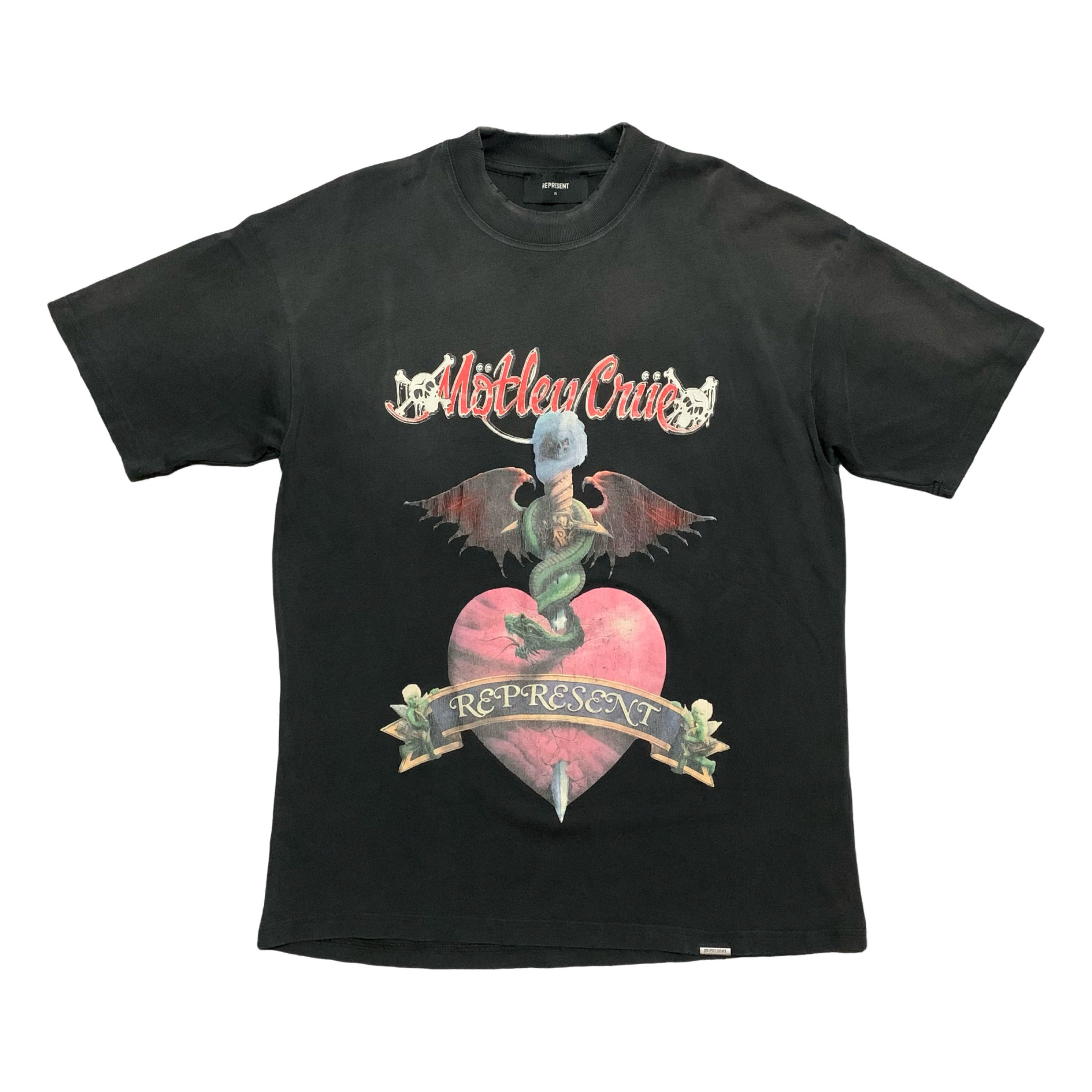 Represent XS Motley Crue Aged Black Tee