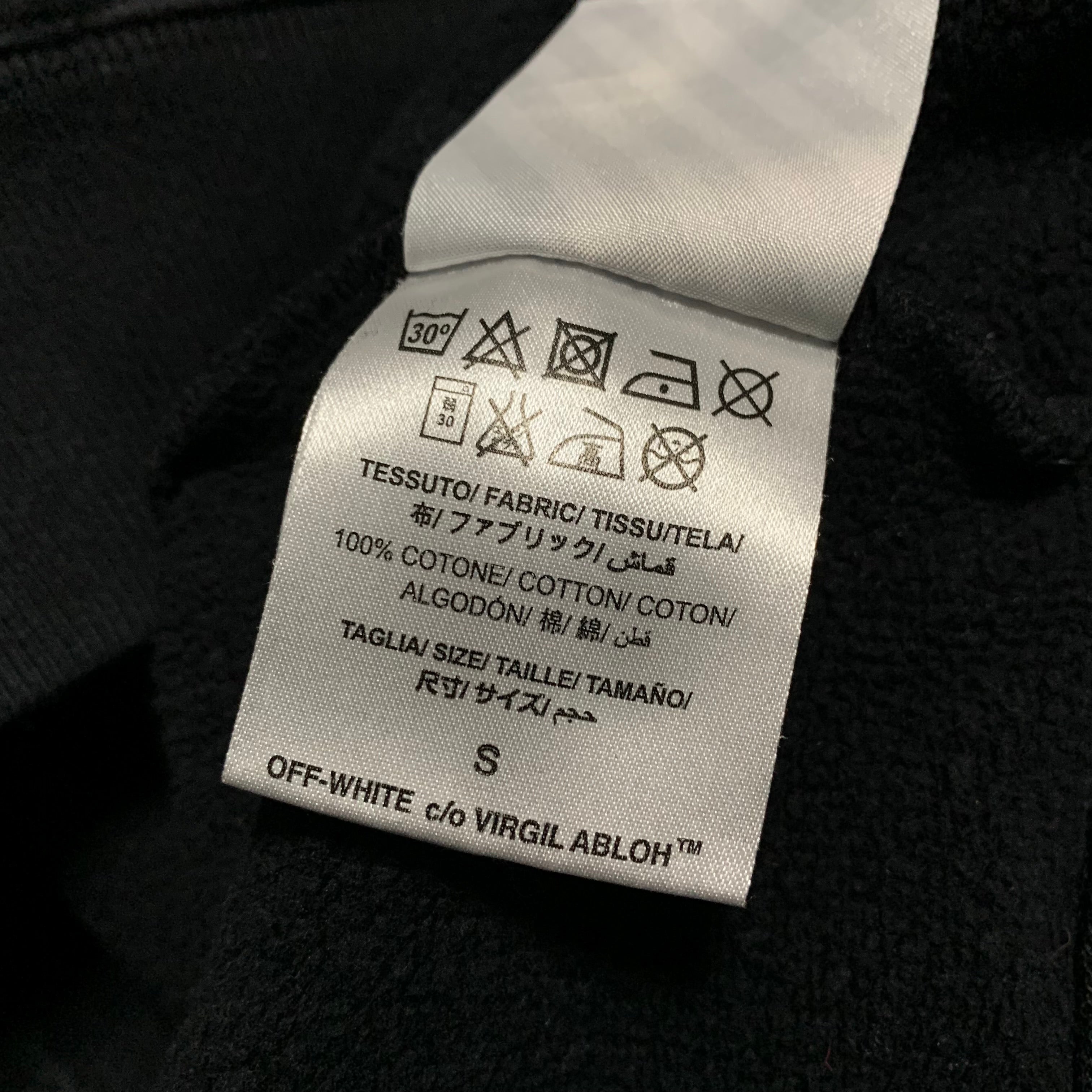 Off White Medium Wolf Graphic Black Sweatshirt Crewneck Virgil Abloh