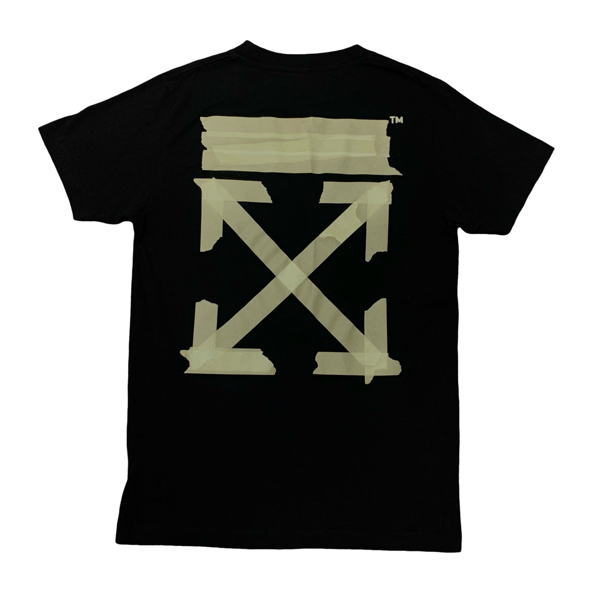 Off White Small Tee Masking Tape Arrows Black T-Shirt Virgil Abloh