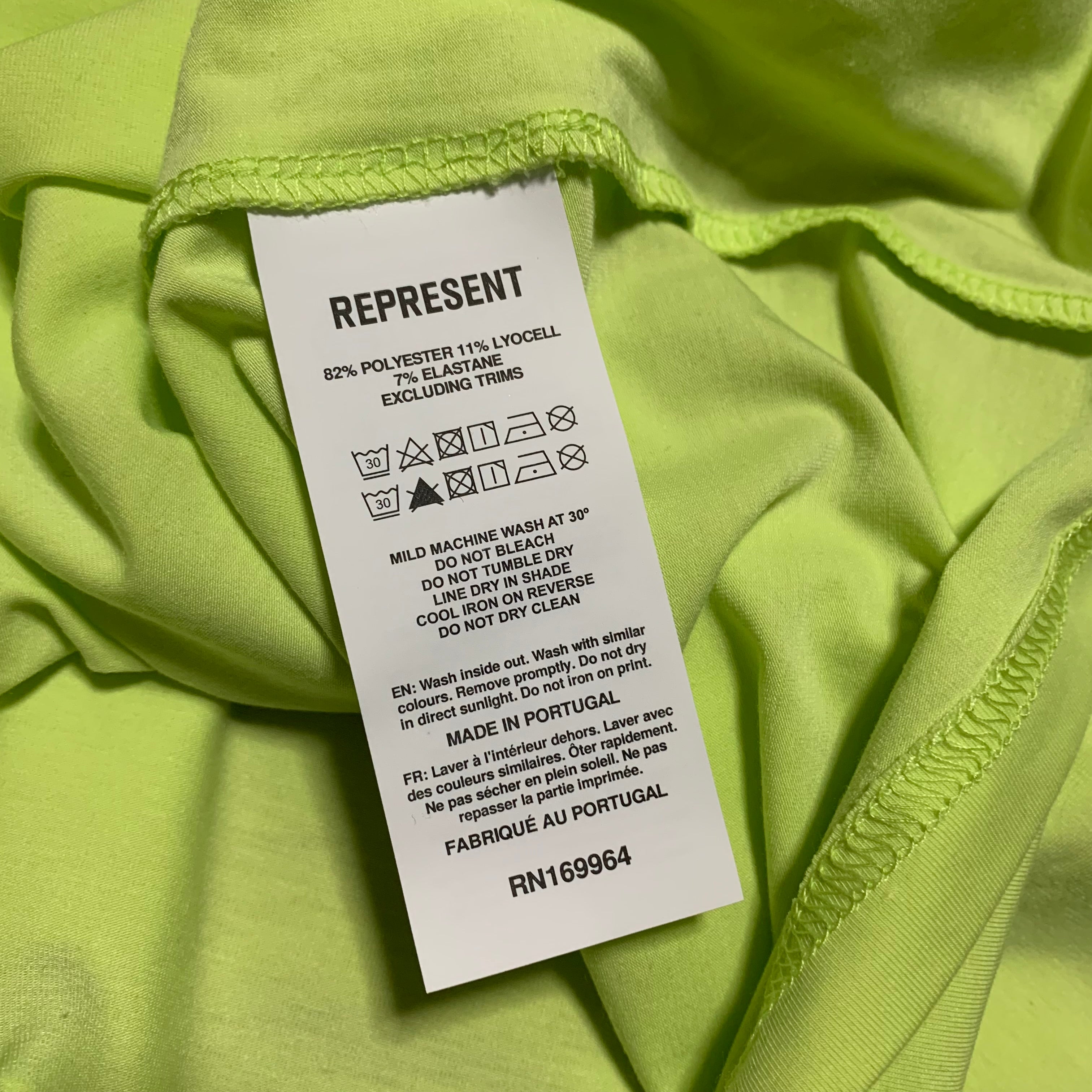 Represent Medium 247 Future Terrains Oversized Tee Shadow Lime