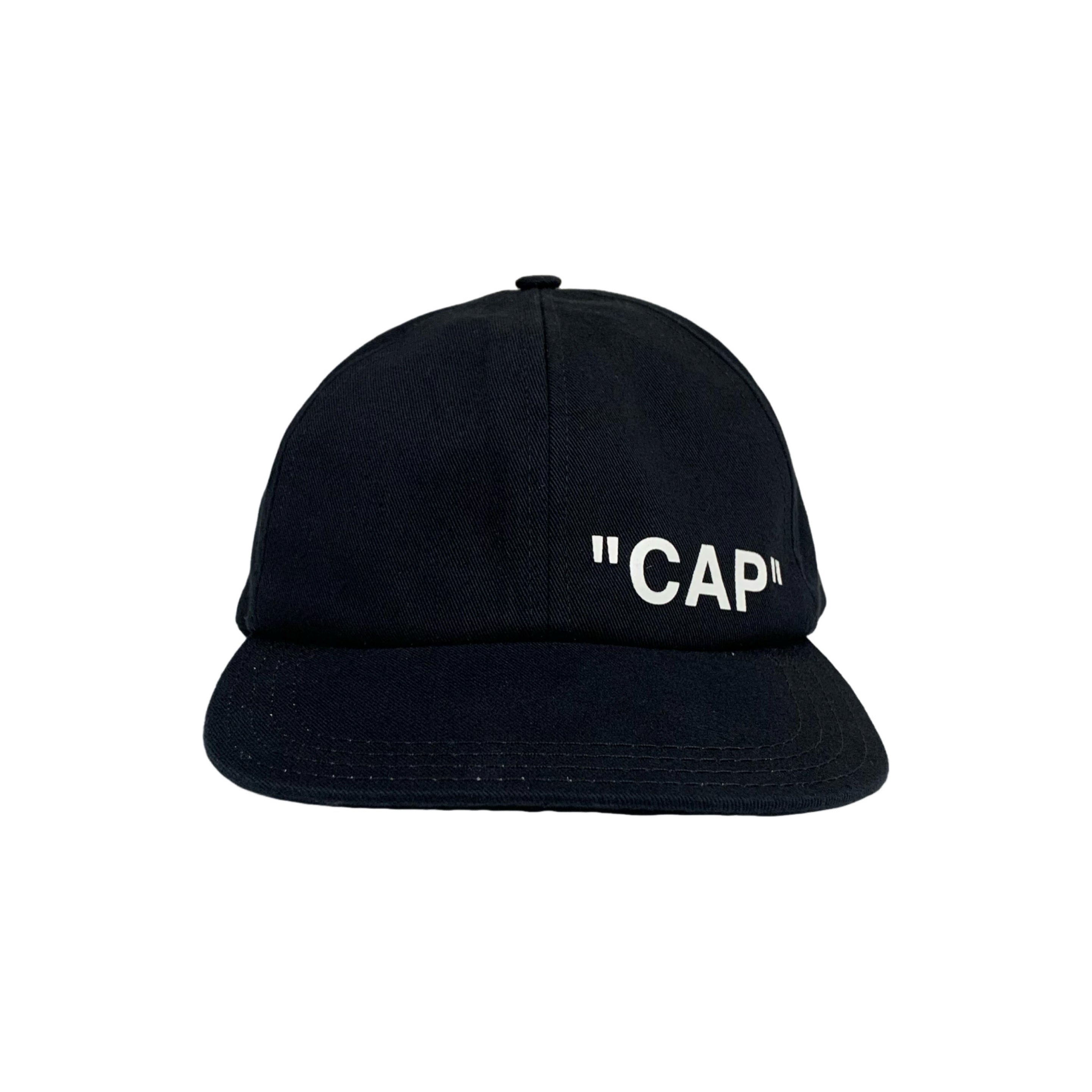 Off White Hat 'Cap' Black Baseball Cap Virgil Abloh