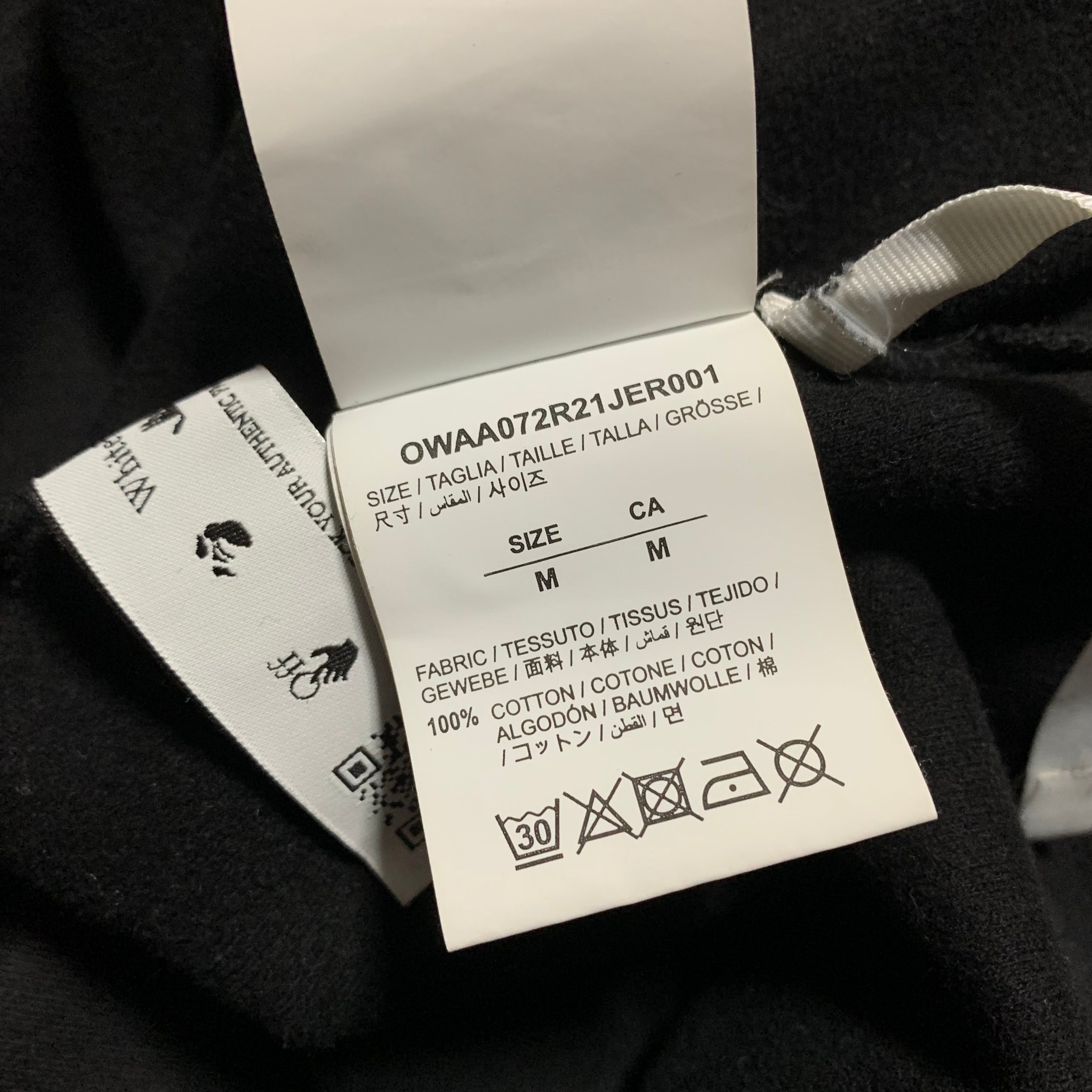 Off White Medium Rainbow Tomboy Black Tee Virgil Abloh