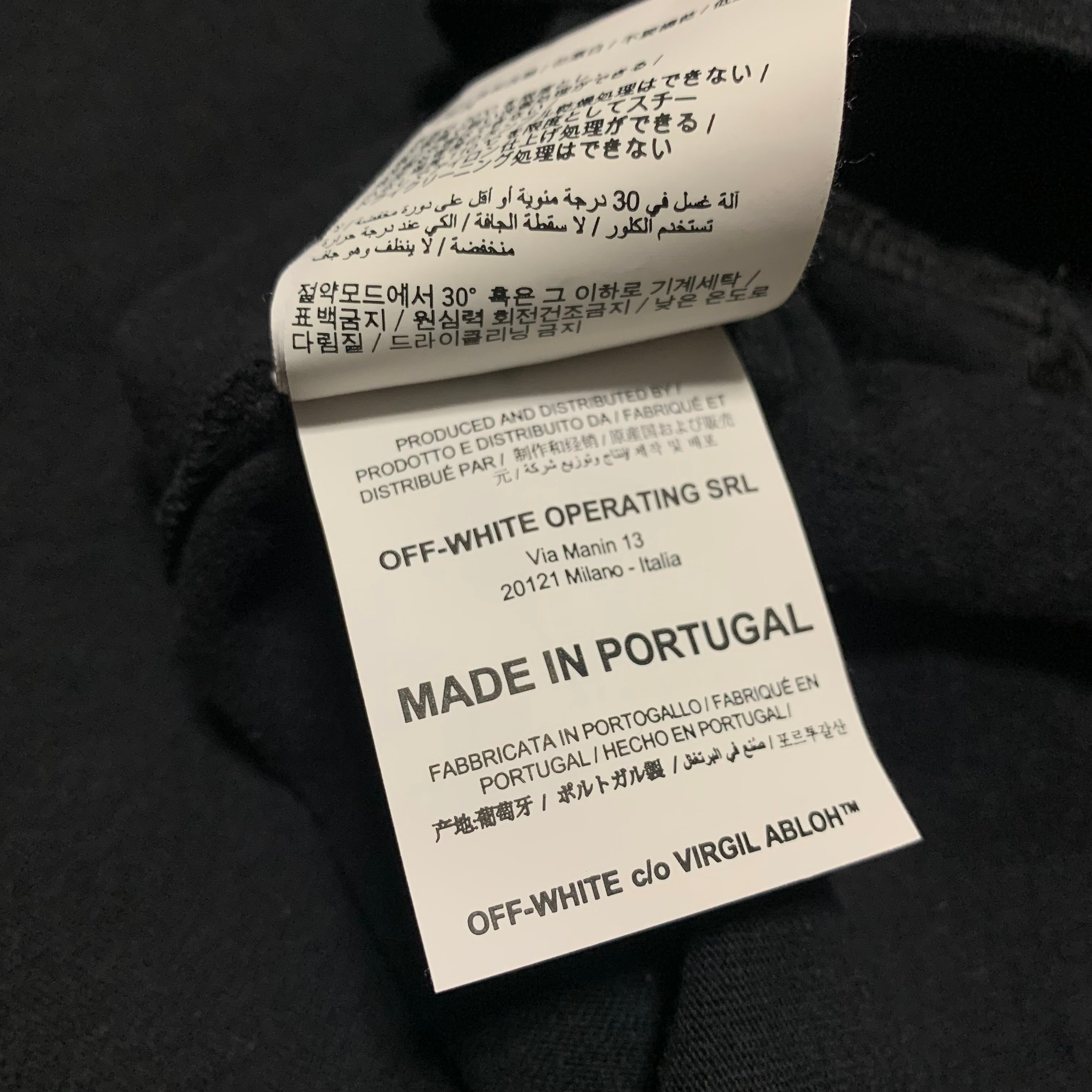 Off White Small Fence Arrows Black Tee Virgil Abloh