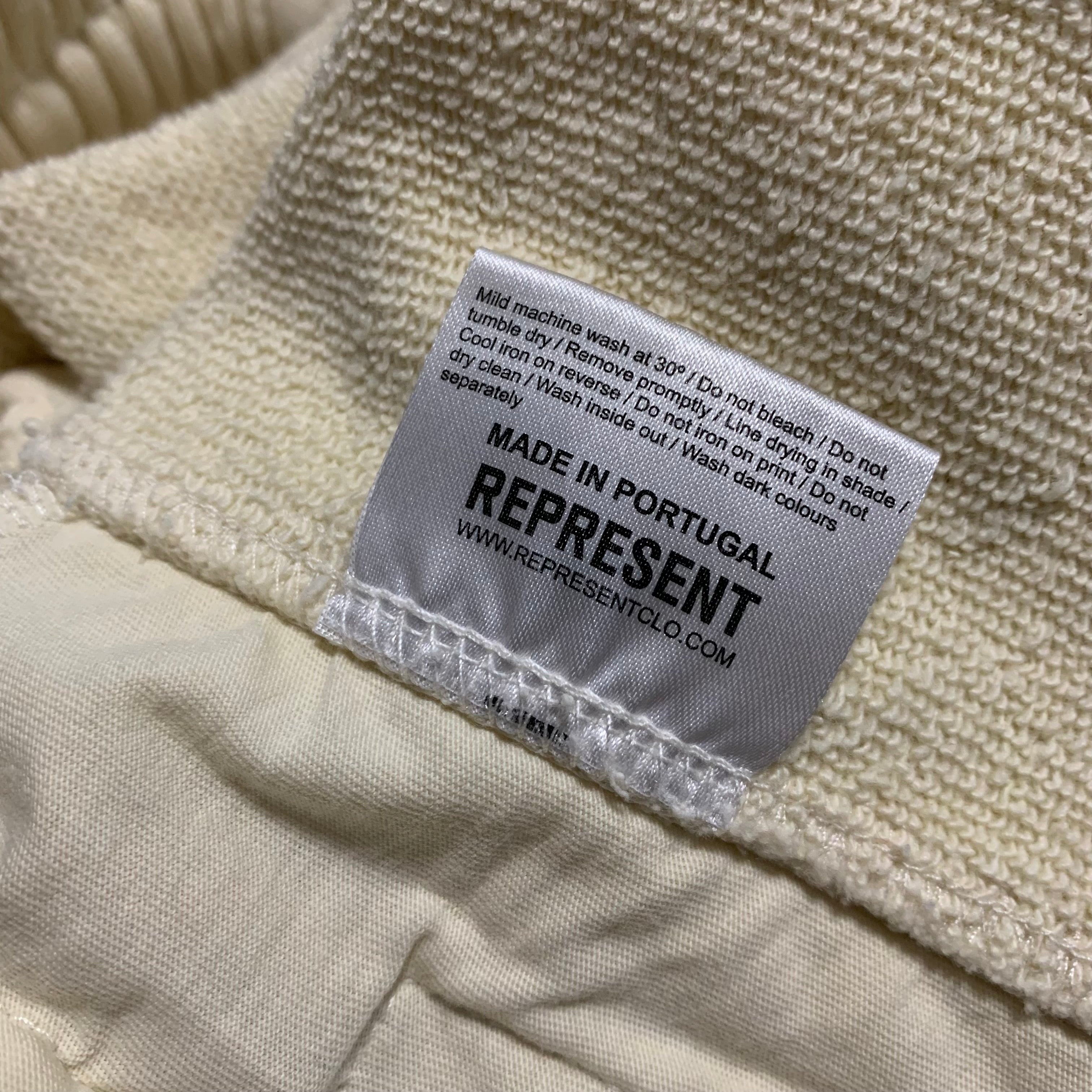 Represent XS Shorts Decade Of Speed White Cream Shorts