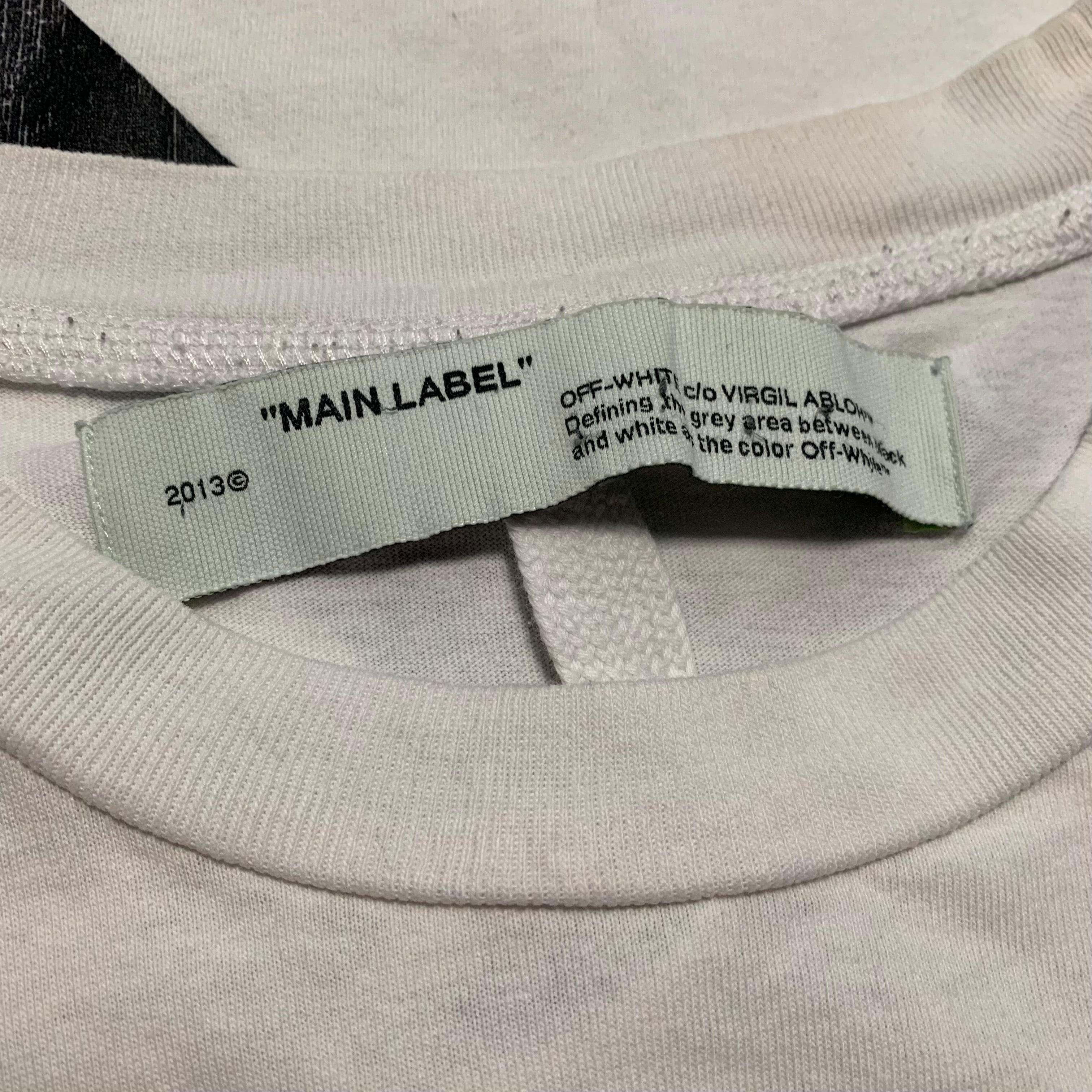 Off White Medium Caravaggio Arrows White Tee Virgil Abloh