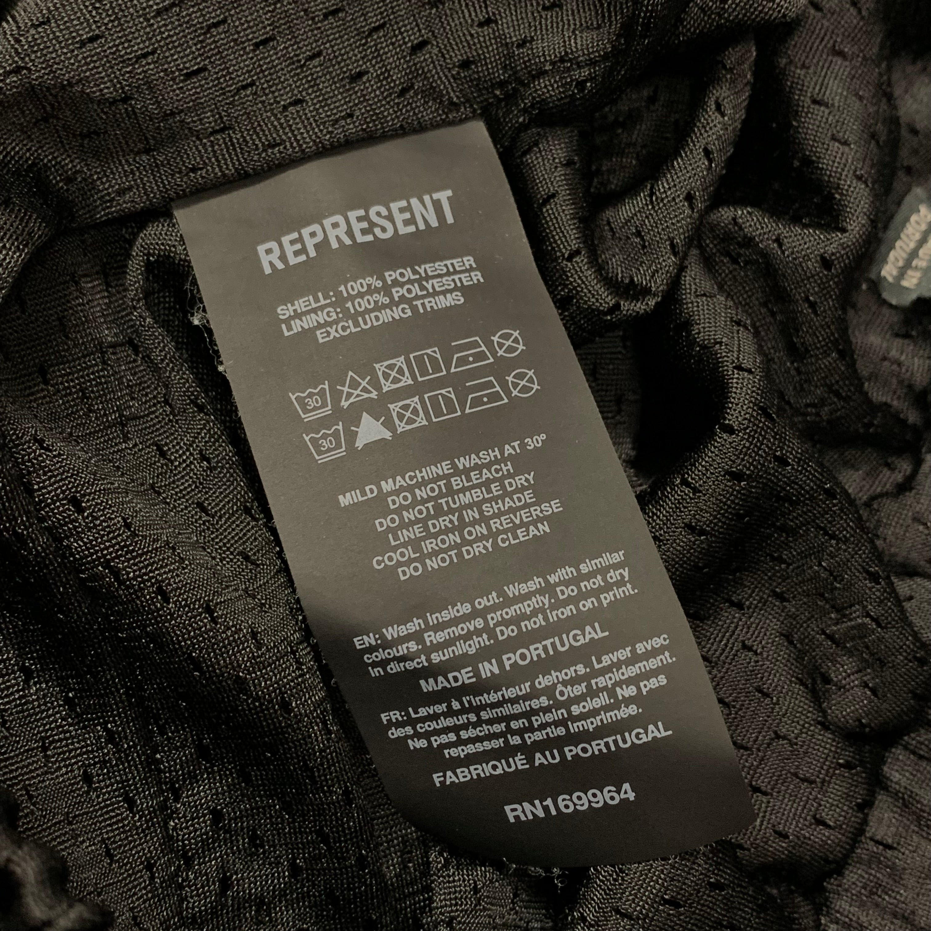Represent XS Shorts Owners Club Black Mesh Zip Bottoms