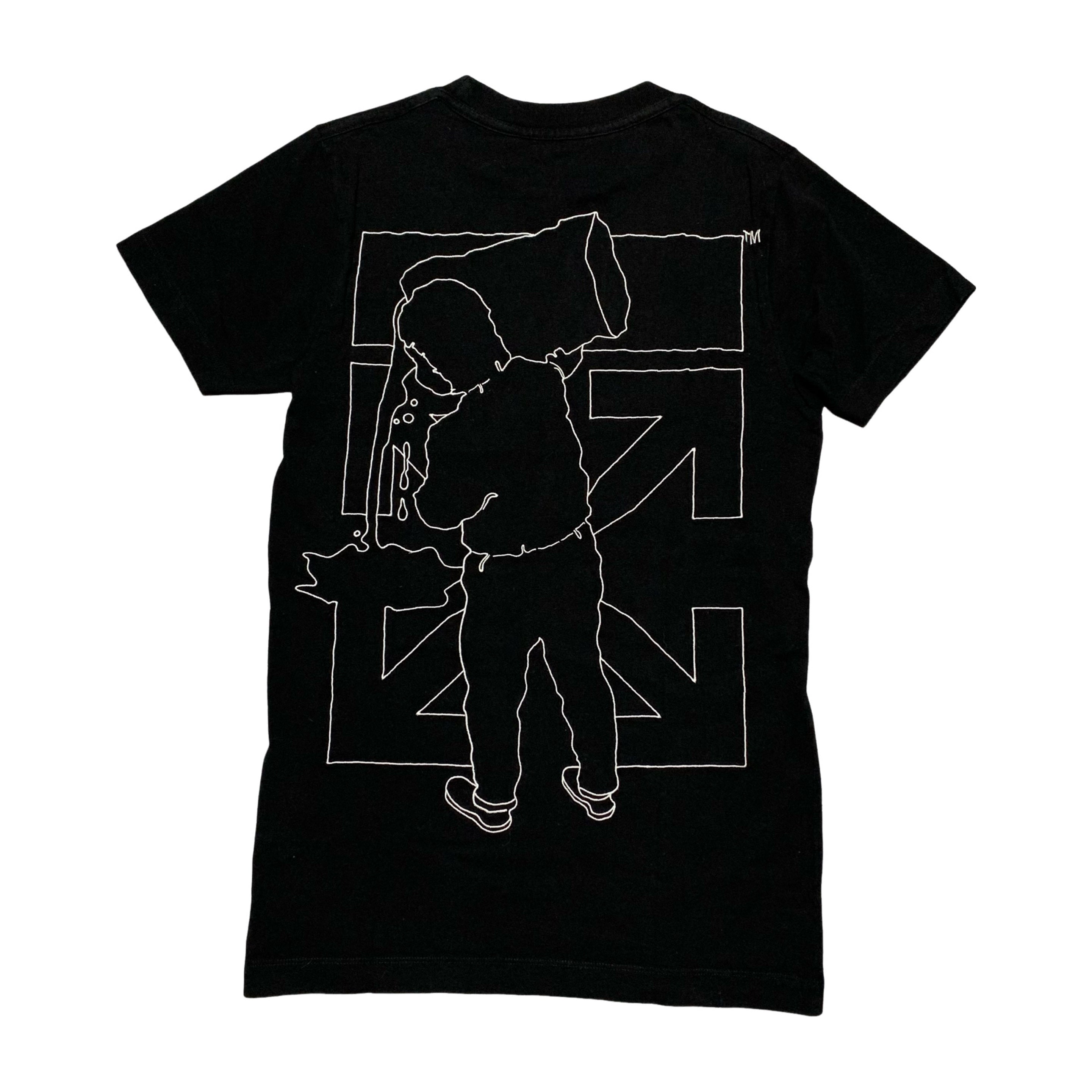 Off White XXS Worker Arrows Black Tee Virgil Abloh