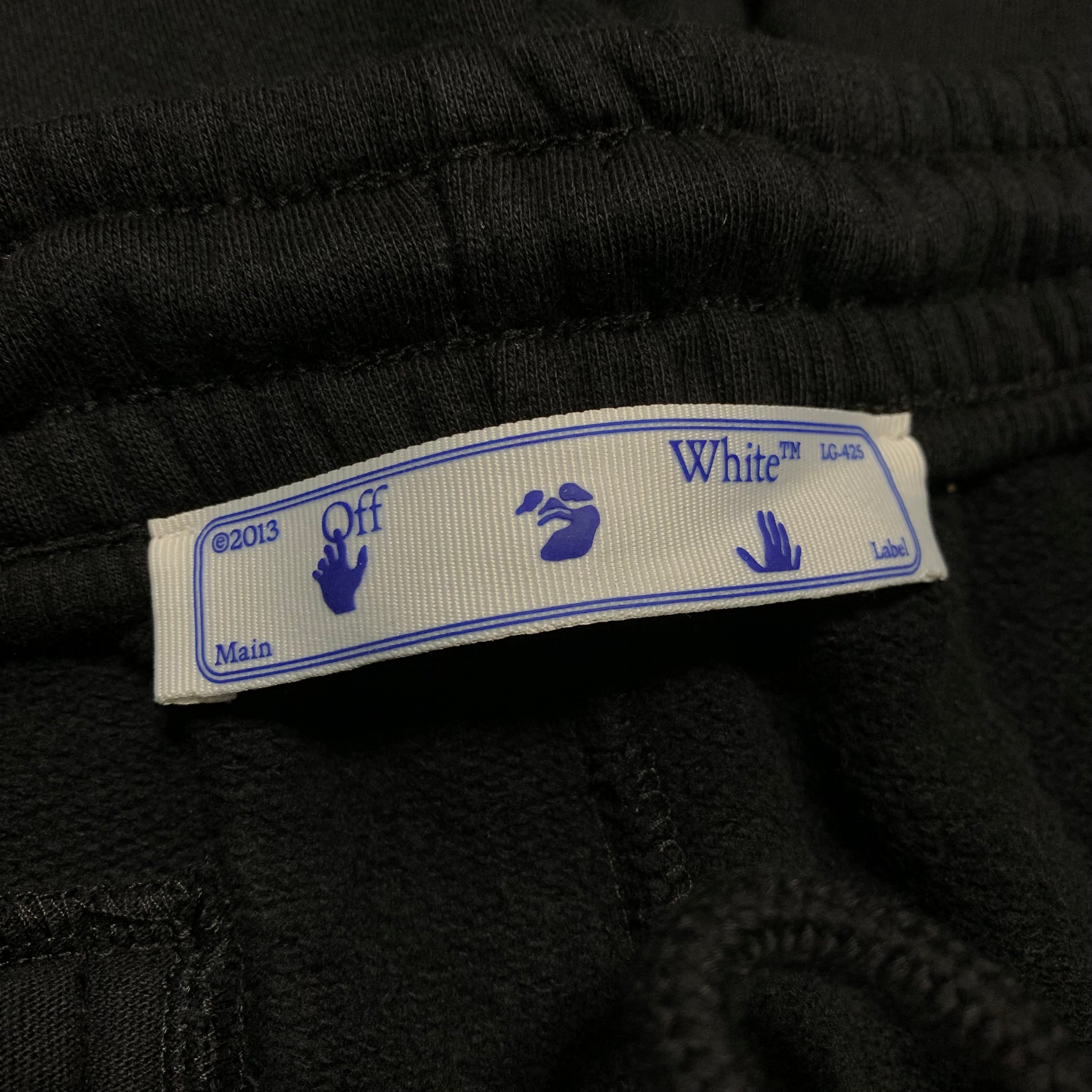 Off White Large Caravaggio Black Jogger Sweatpants Bottoms Pants Virgil Abloh