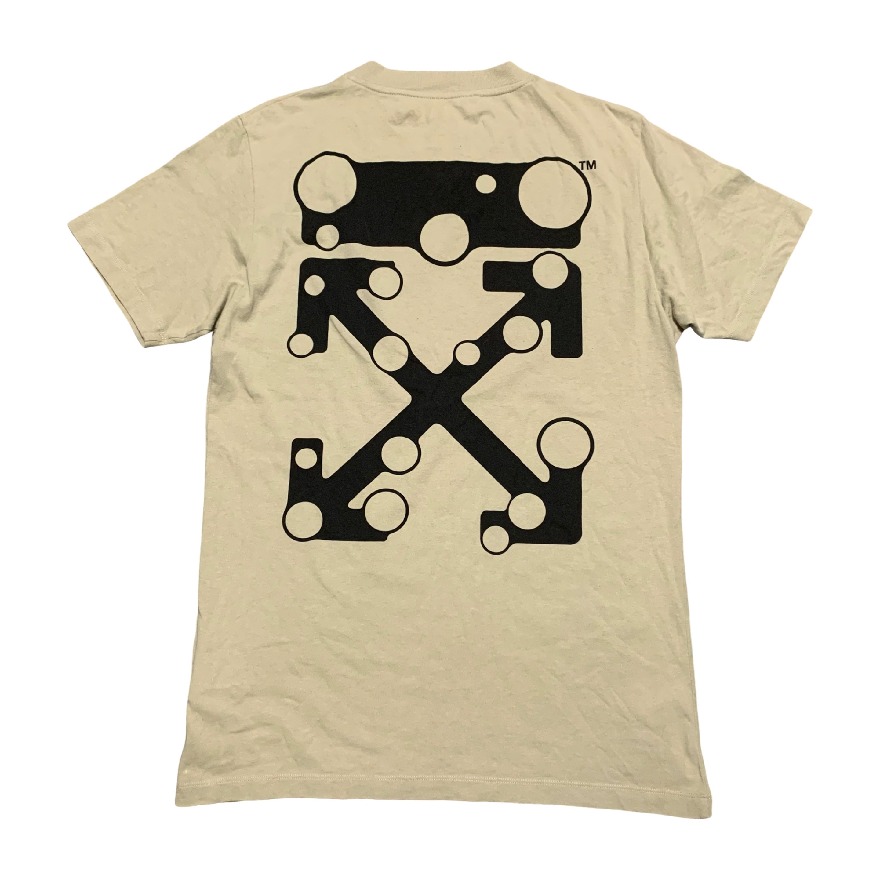 Off White Small Bubble Arrows Beige Tee Virgil Abloh