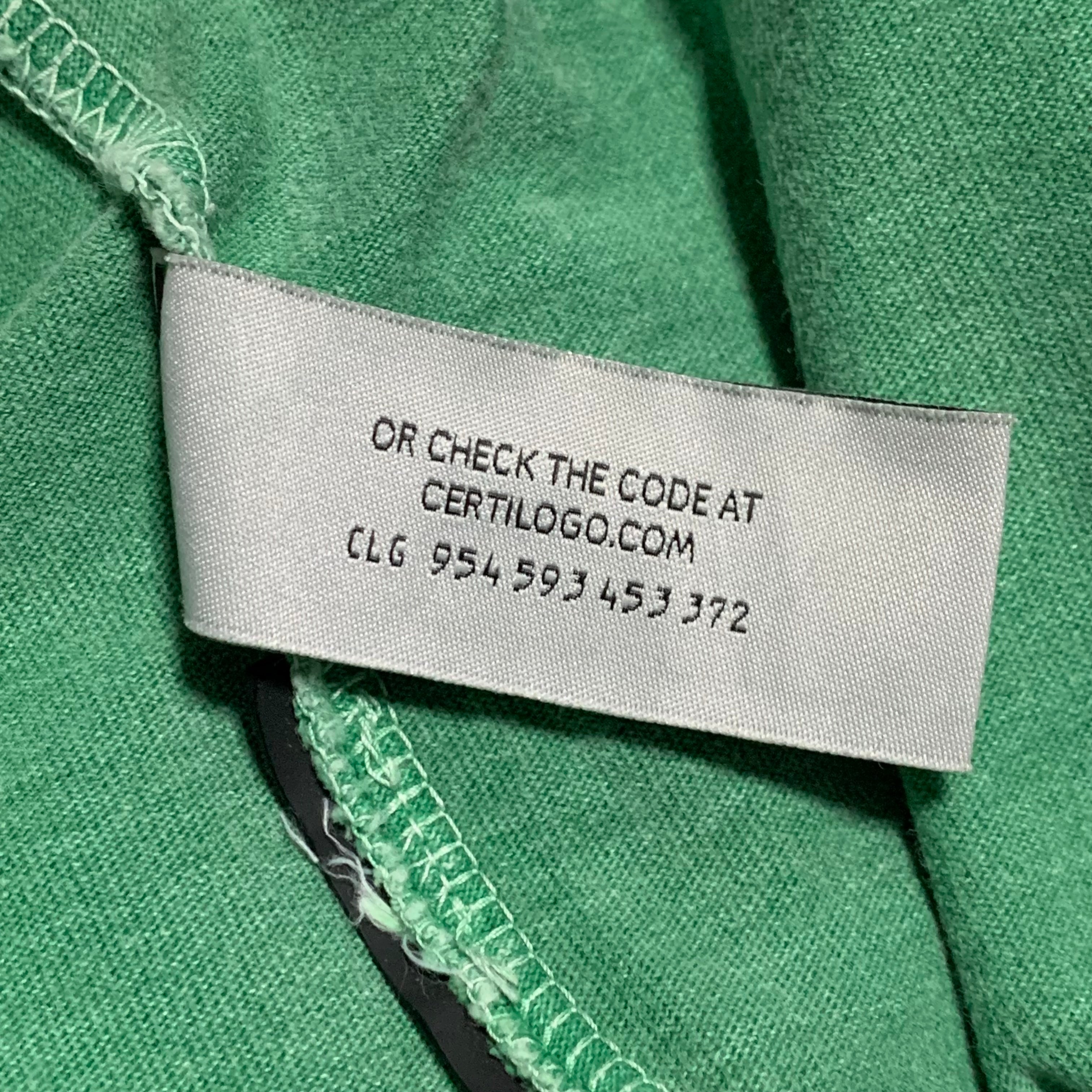 Palm Angels Medium Bear Head Green Tee Distressed