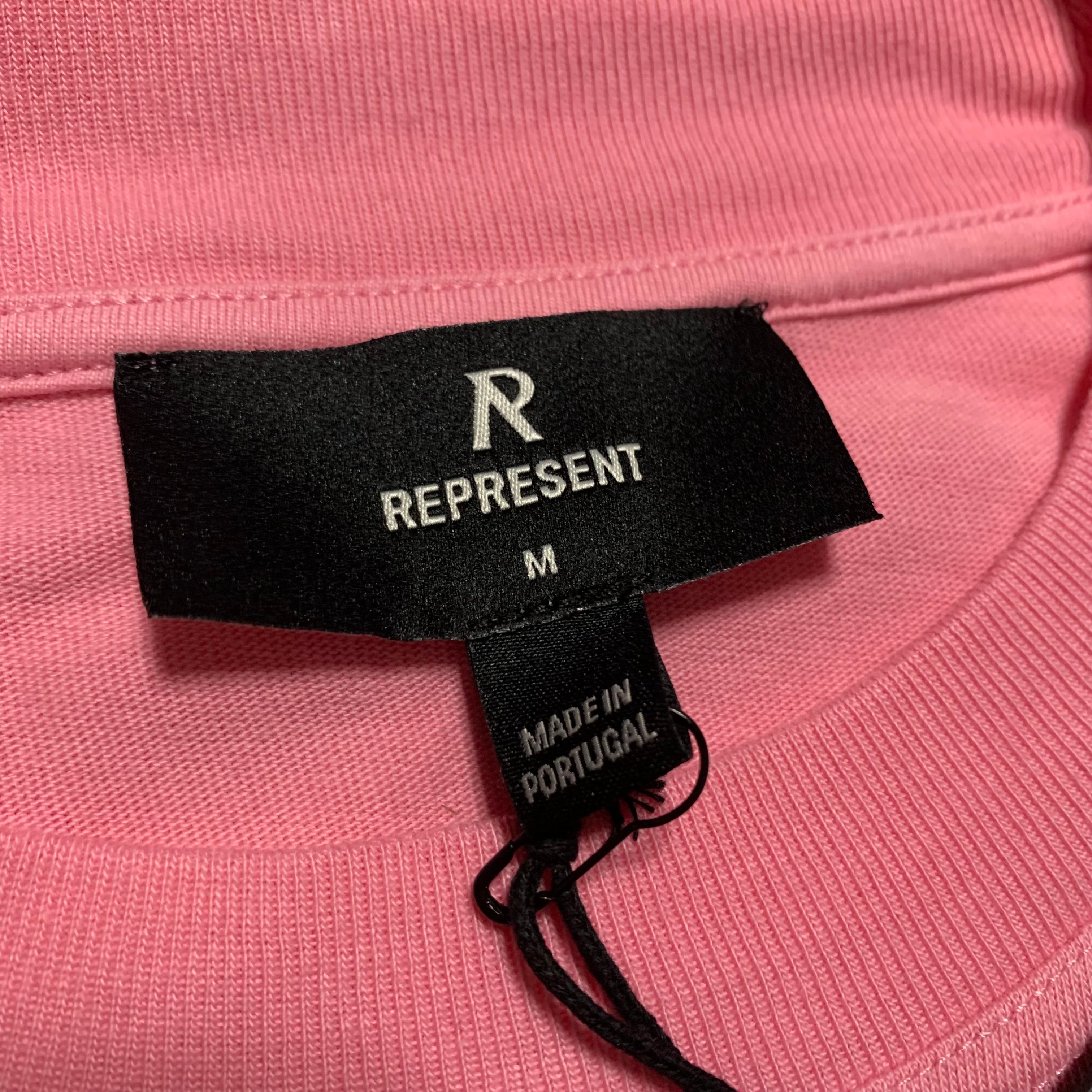 Represent Medium Owners Club Script Pink Tee