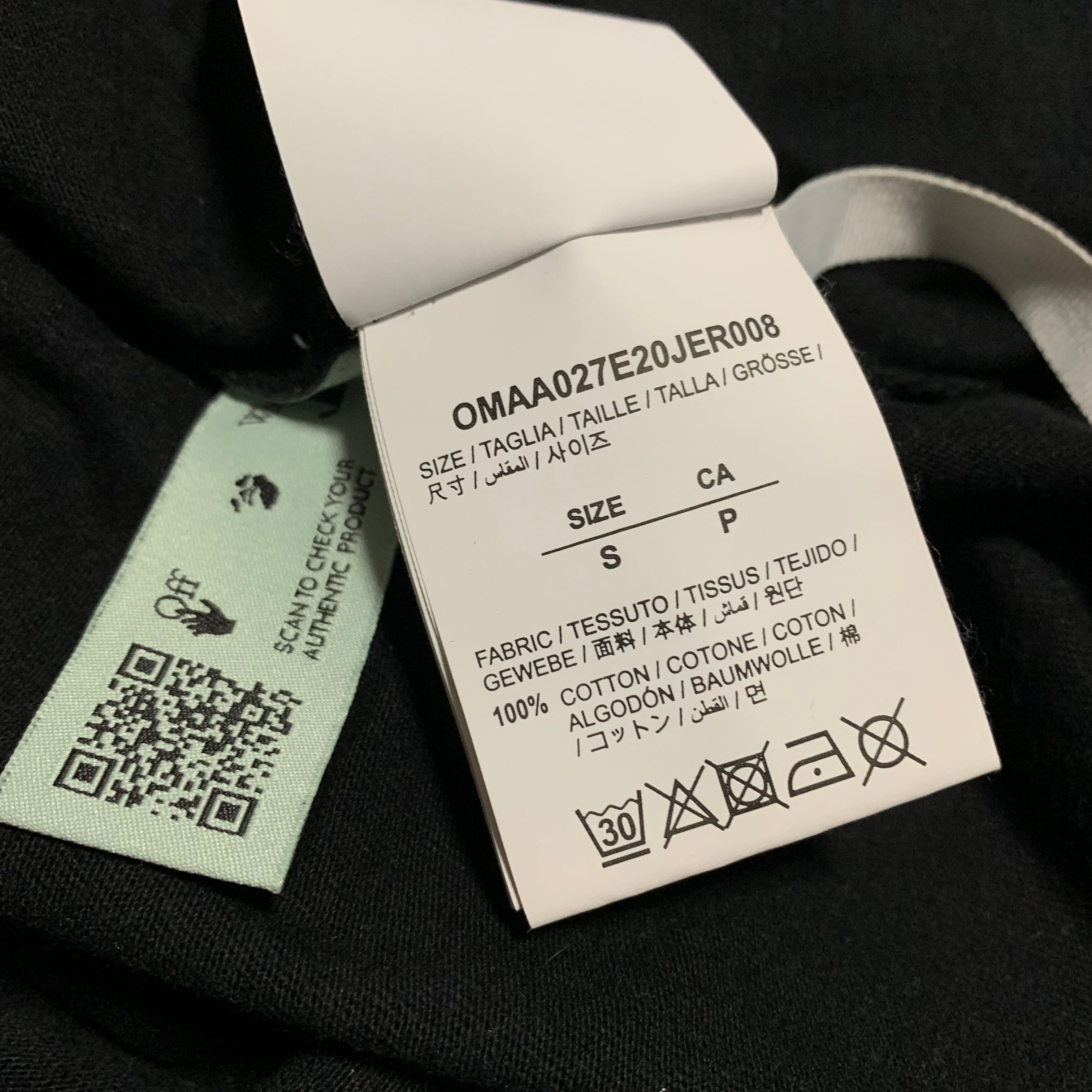 Off White Small Caravaggio Arrows Black Tee Virgil Abloh