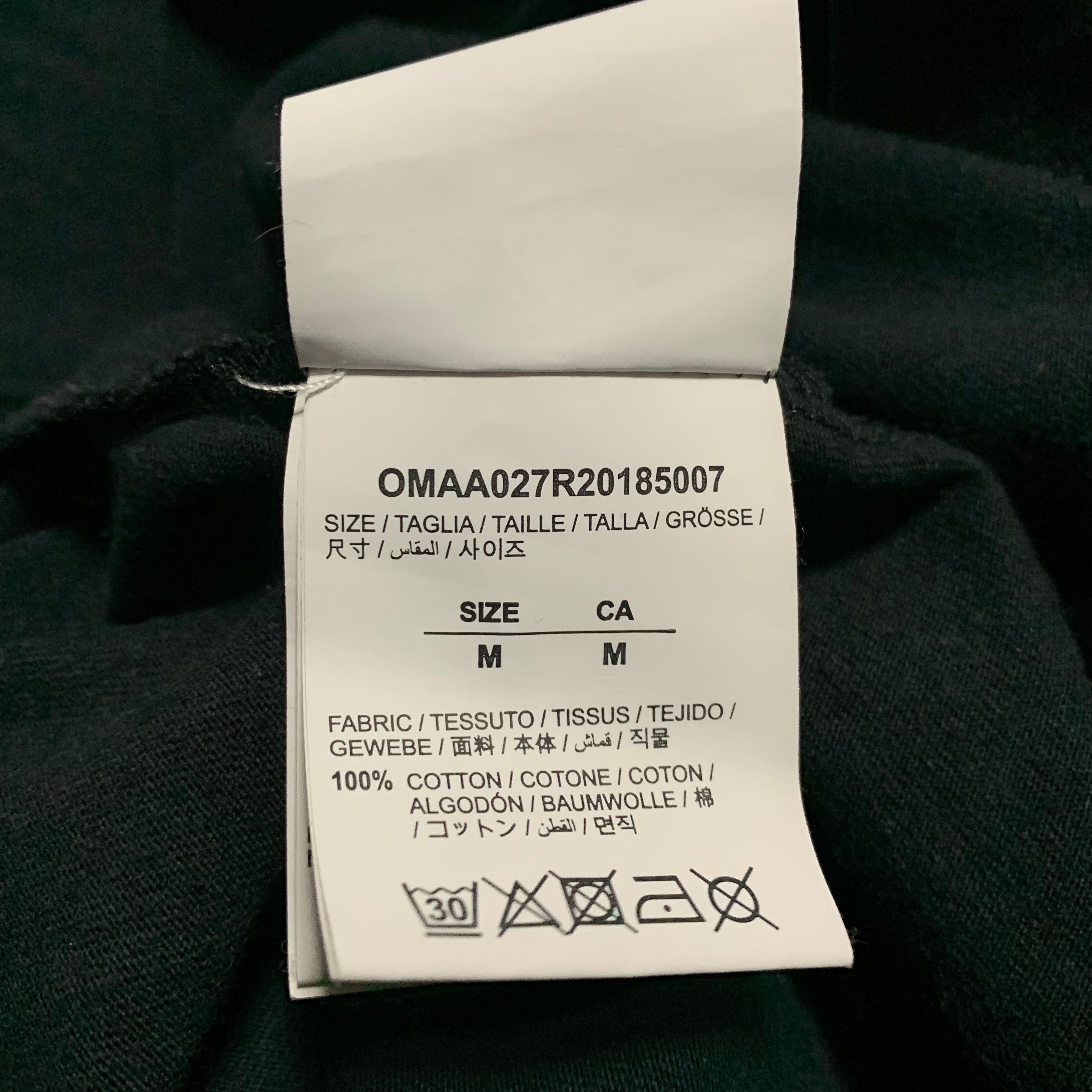 Off White Medium Rationalism Black Tee Virgil Abloh