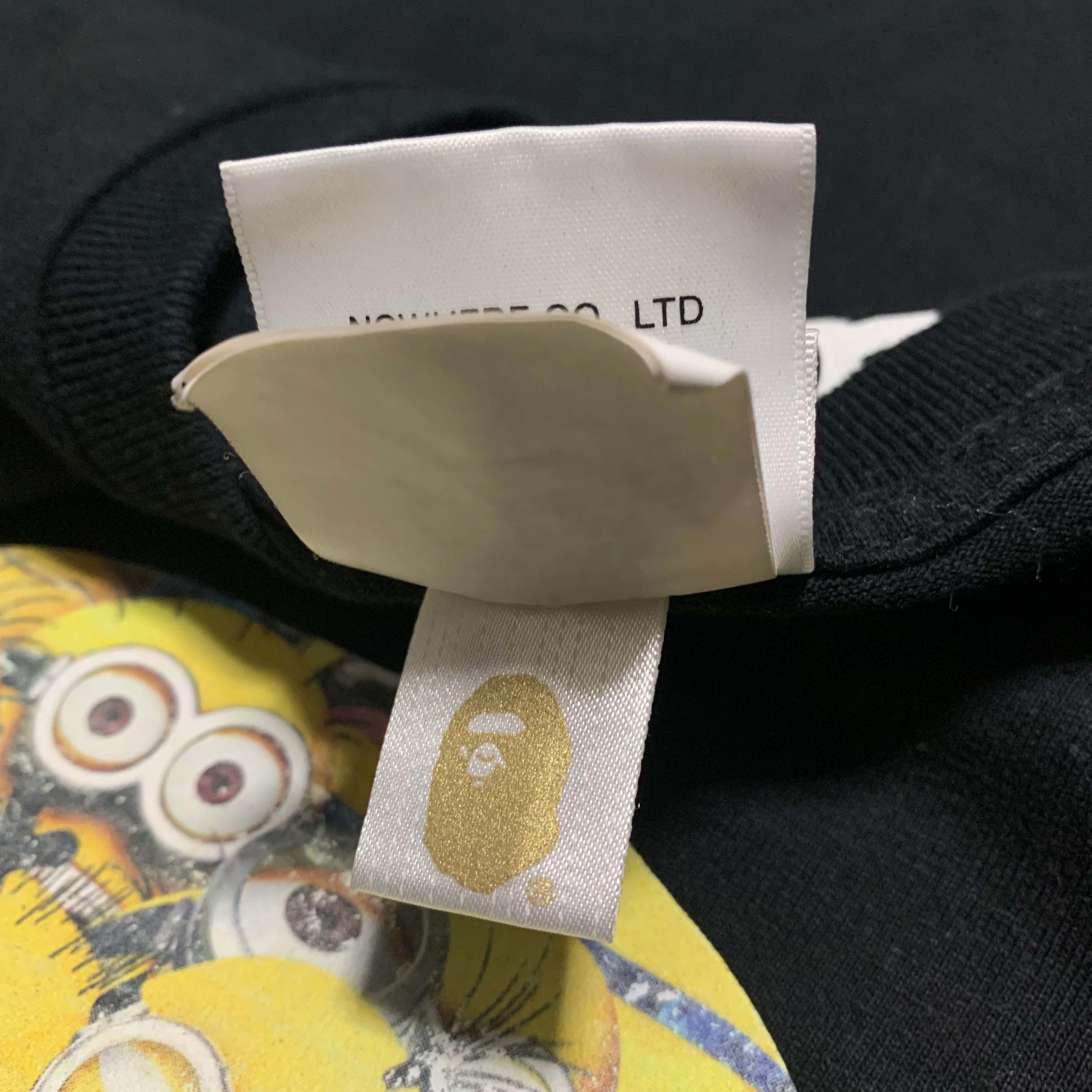 Bape Large Minions Ape Head Black Tee A Bathing Ape