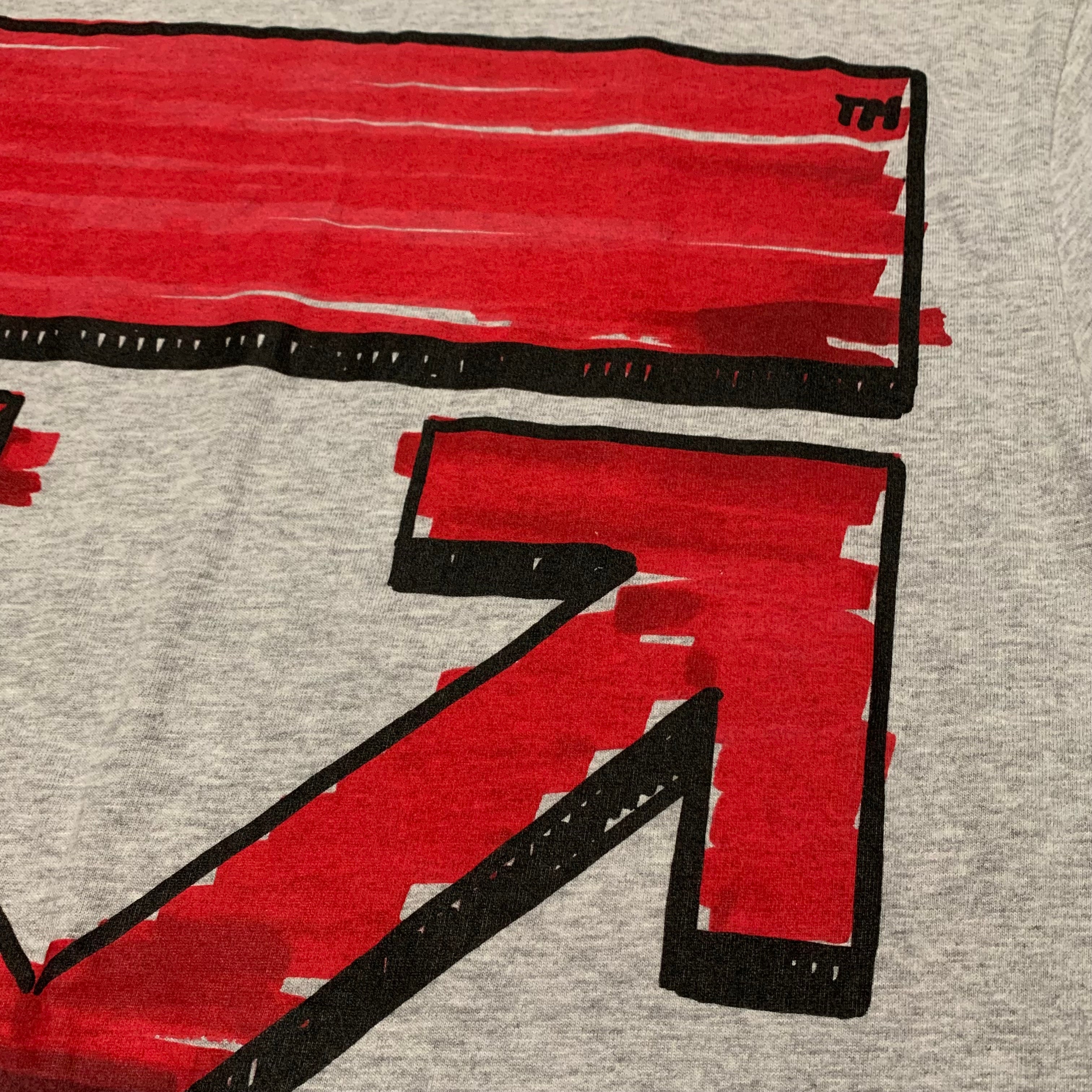 Off White Large Marker Arrows Grey Tee Virgil Abloh