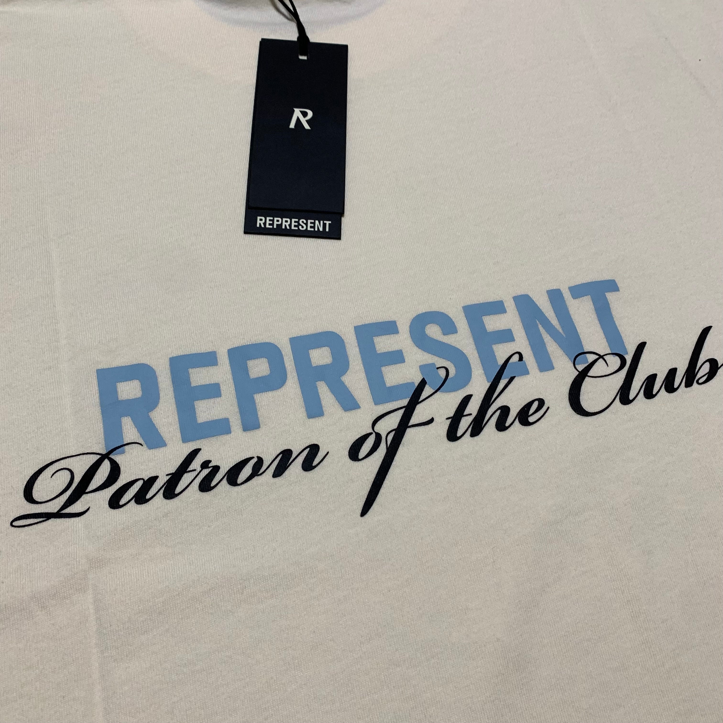 Represent Medium Patron Of The Club Buttercream Powder Blue Tee