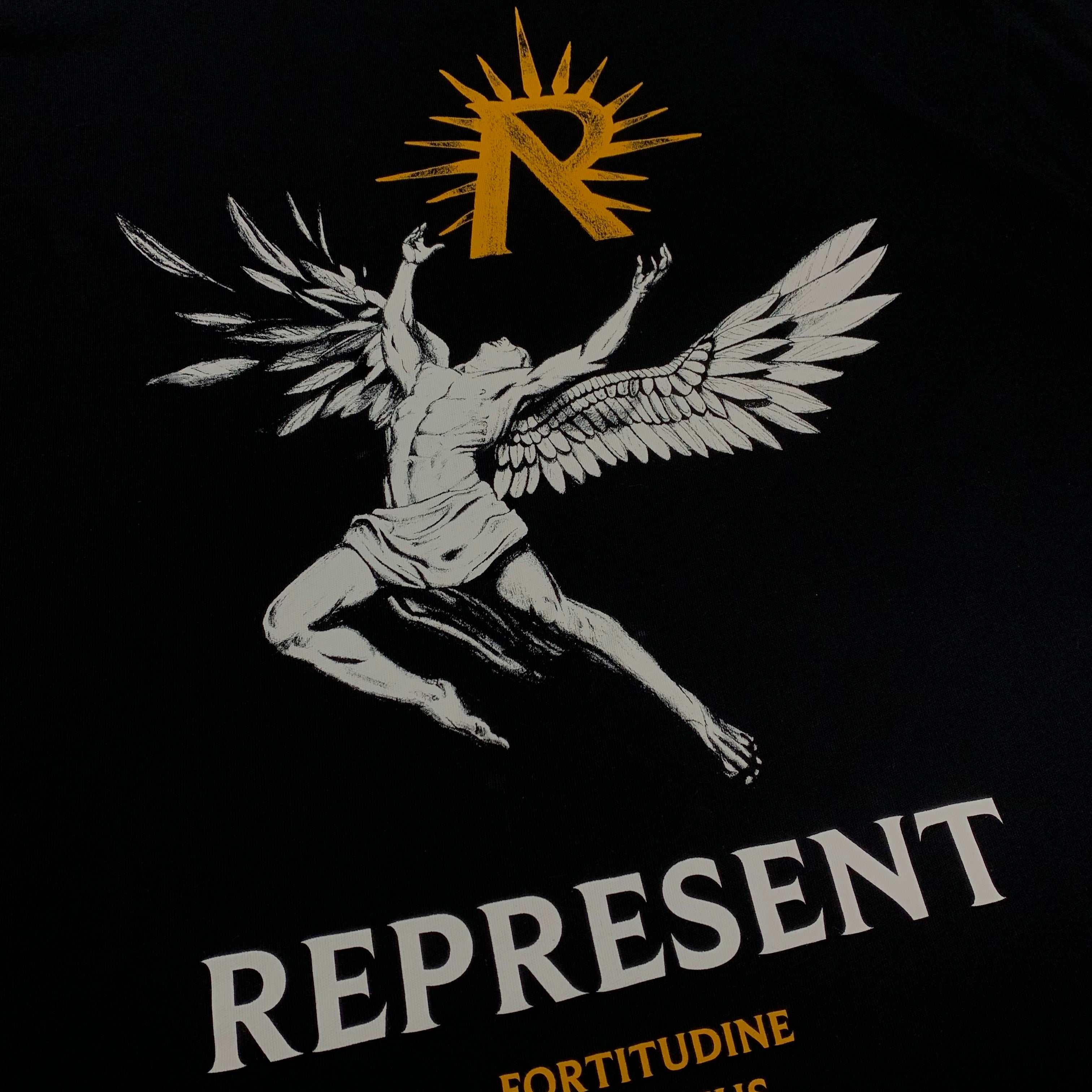 Represent Large Tee Icarus Jet Black T-Shirt