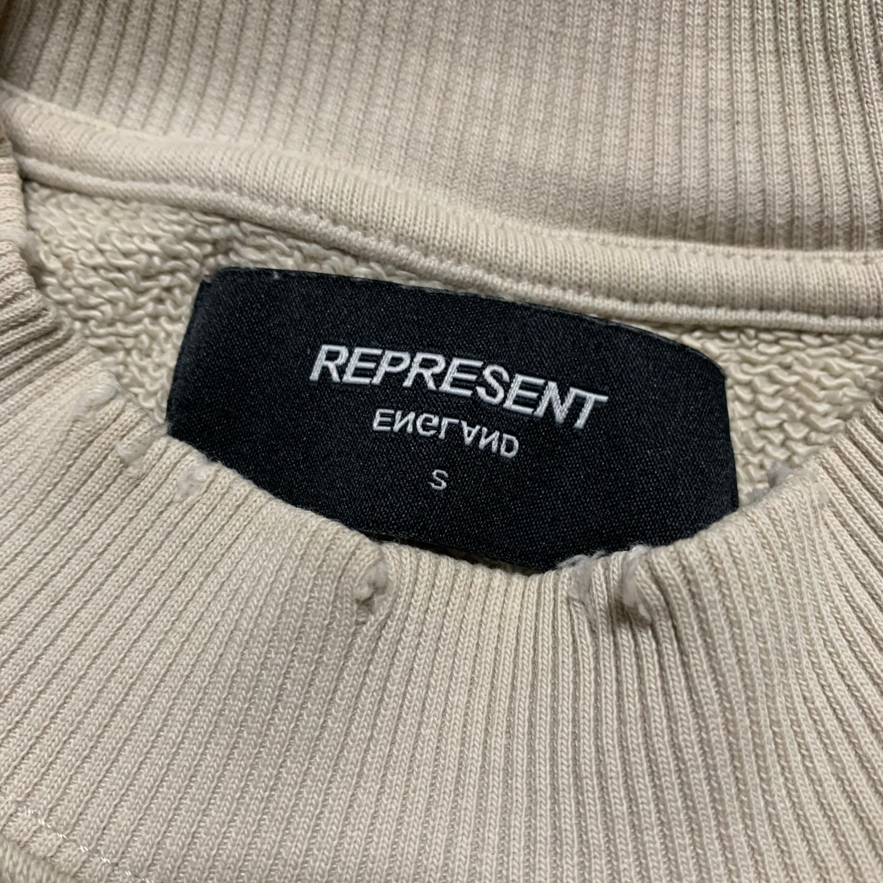 Represent Small Iron Spirit Vintage White Sweatshirt Crewneck