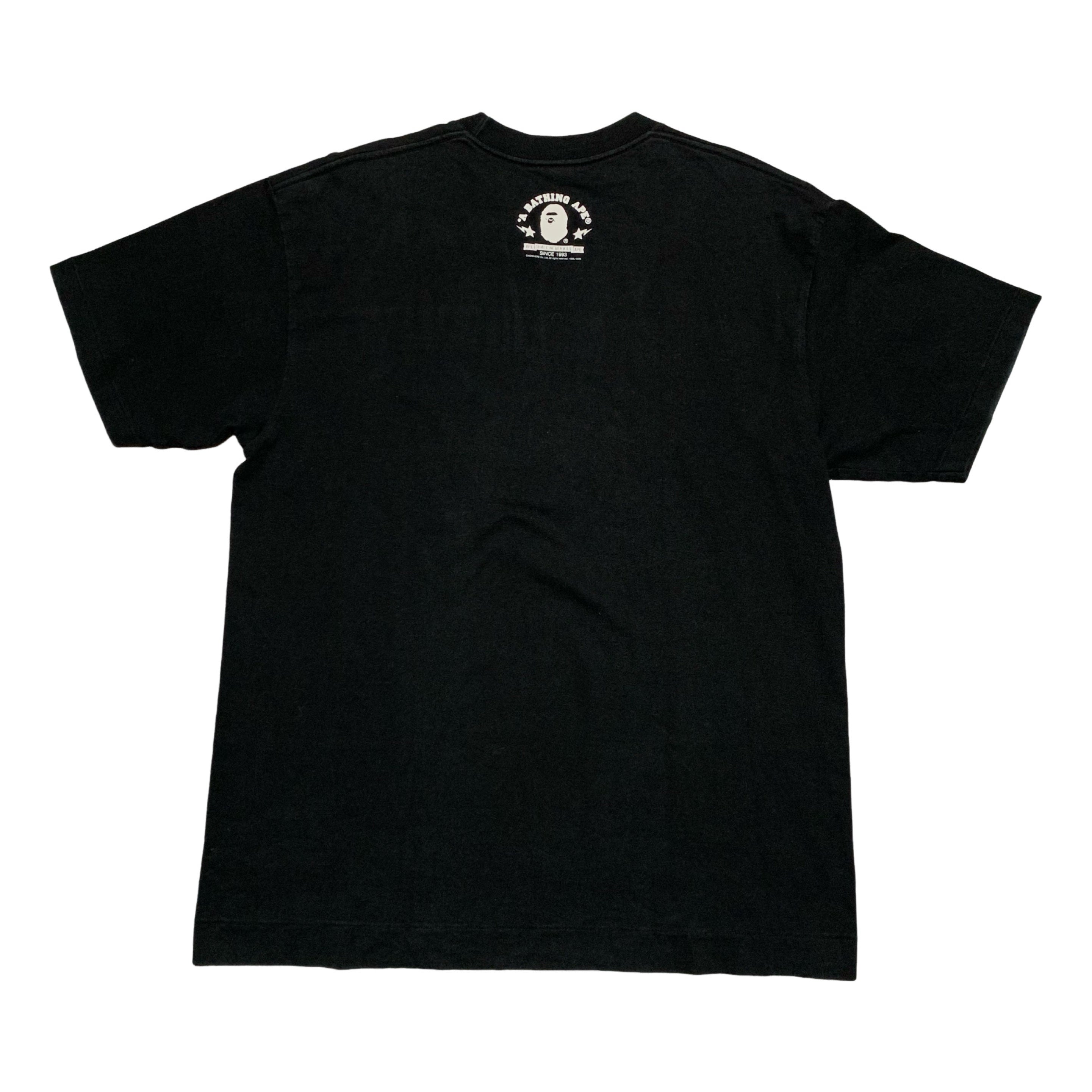 Bape Large Baby Milo Heart Graphic Black Tee 2008