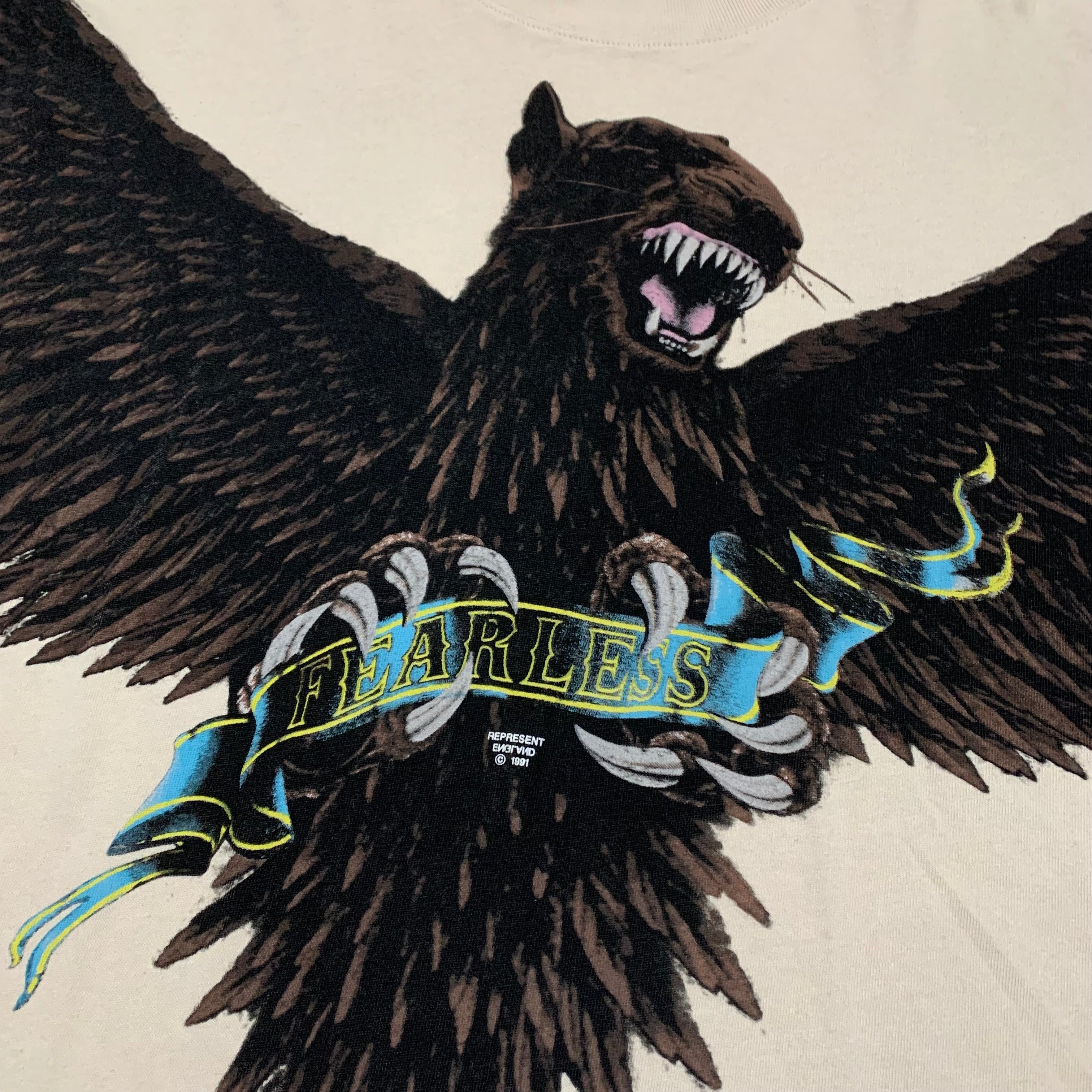 Represent Large Terrier Eagle Vintage White Tee