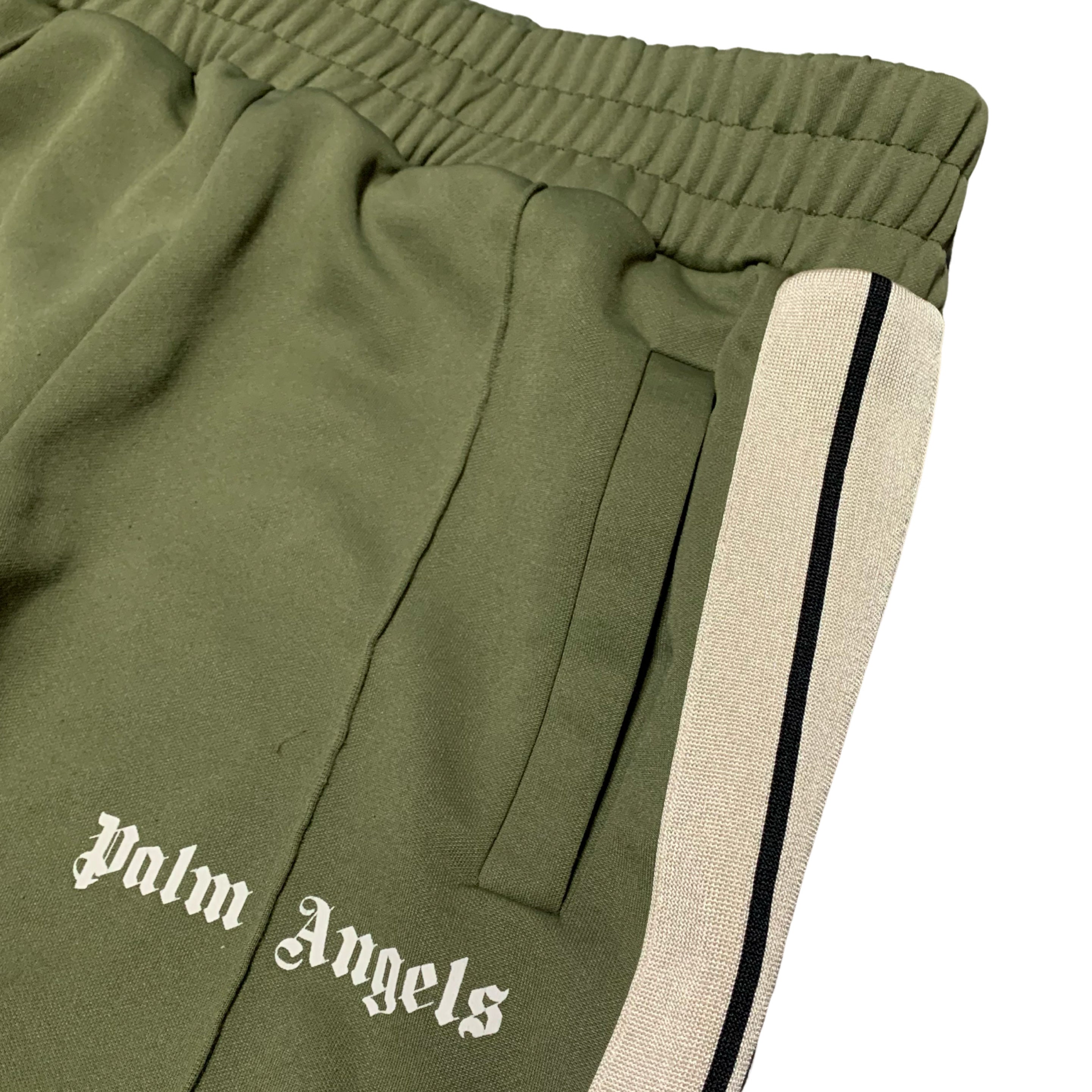 Palm Angels Medium Classic Khaki Green Track Pant Bottoms