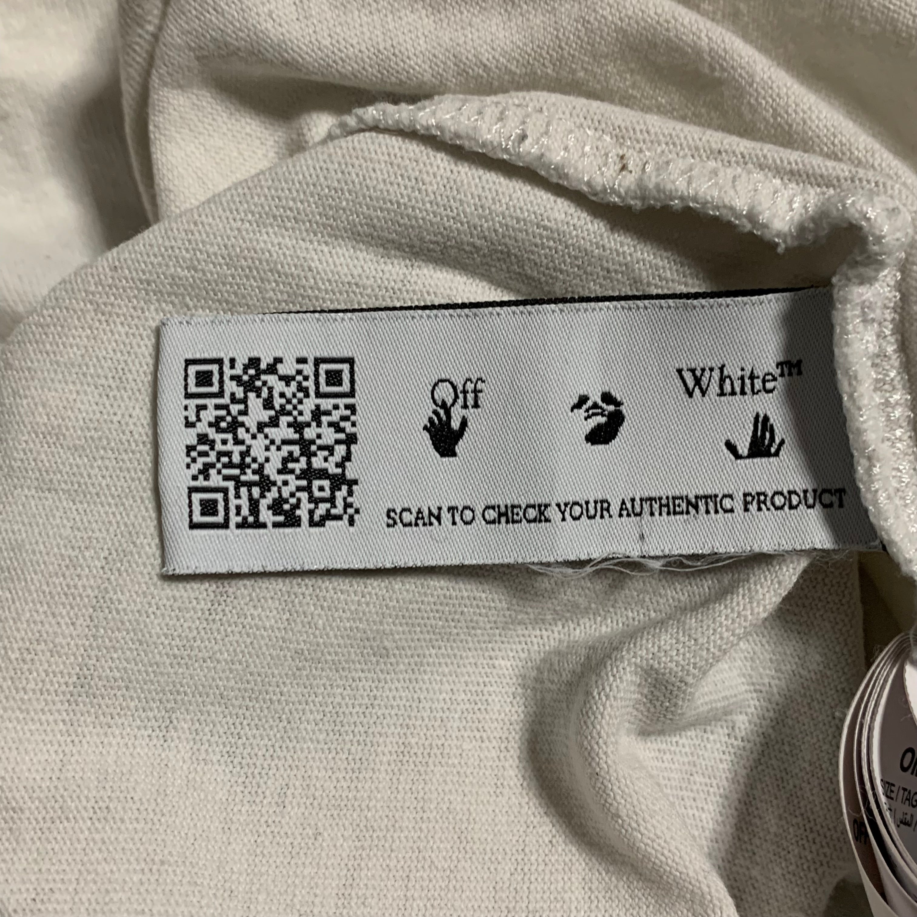 Off White Small Mona Lisa Arrows White Tee Virgil Abloh