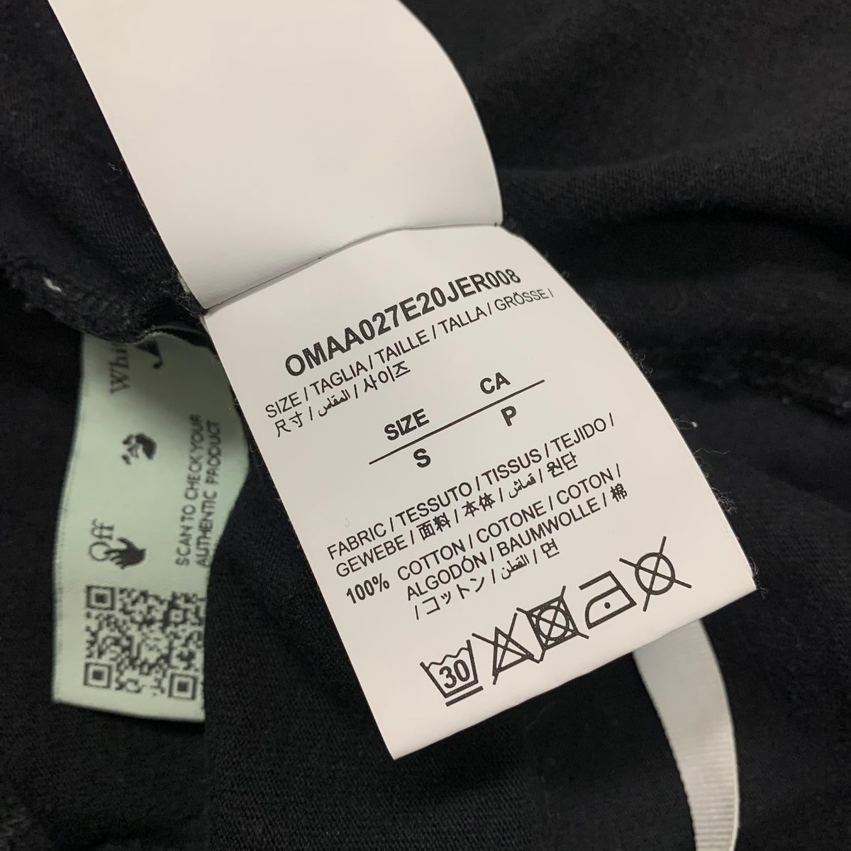 Off White Small Tee Caravaggio Arrows Black T-Shirt Virgil Abloh