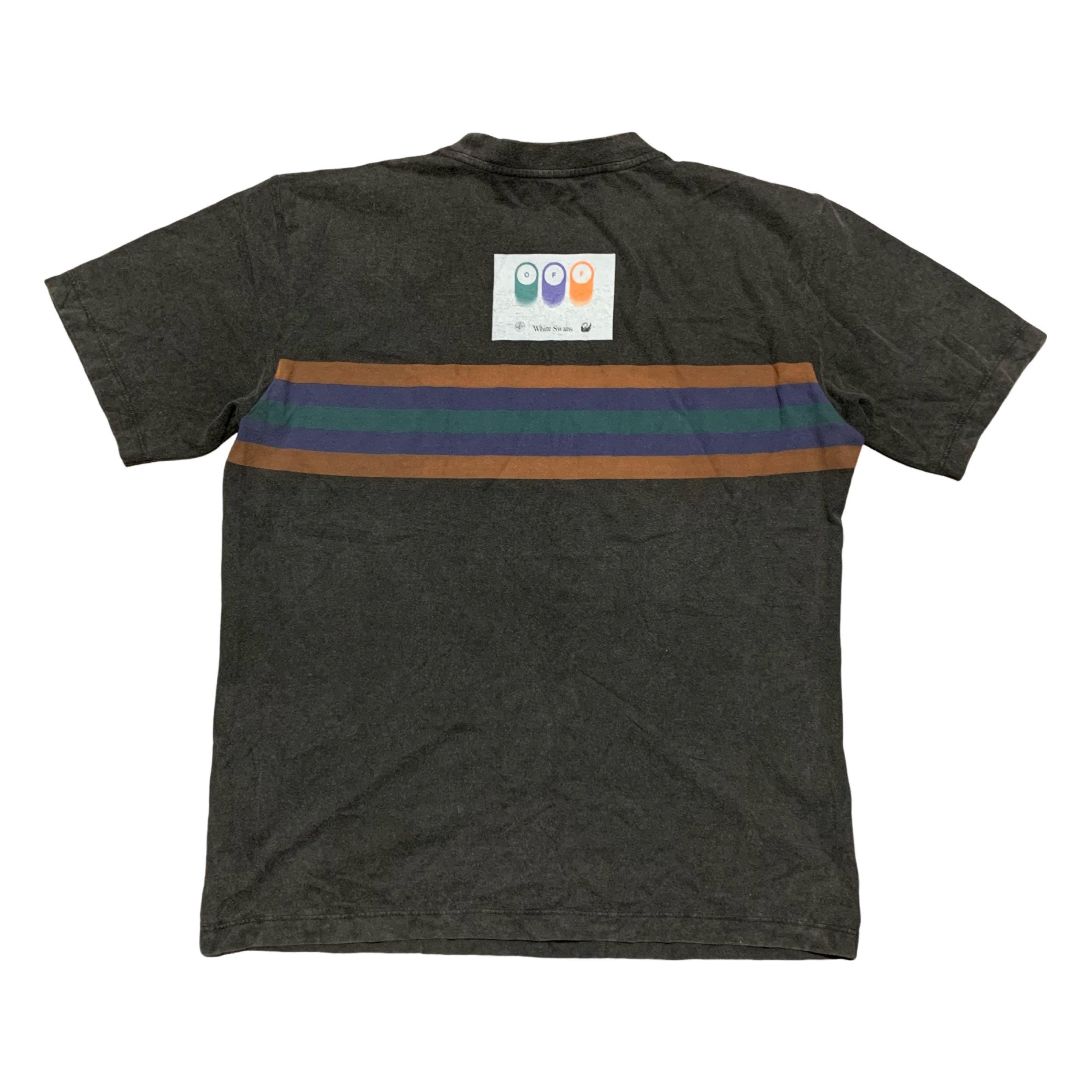 Off White Medium Olympic Ld99 Swans Washed Grey Tee Virgil Abloh