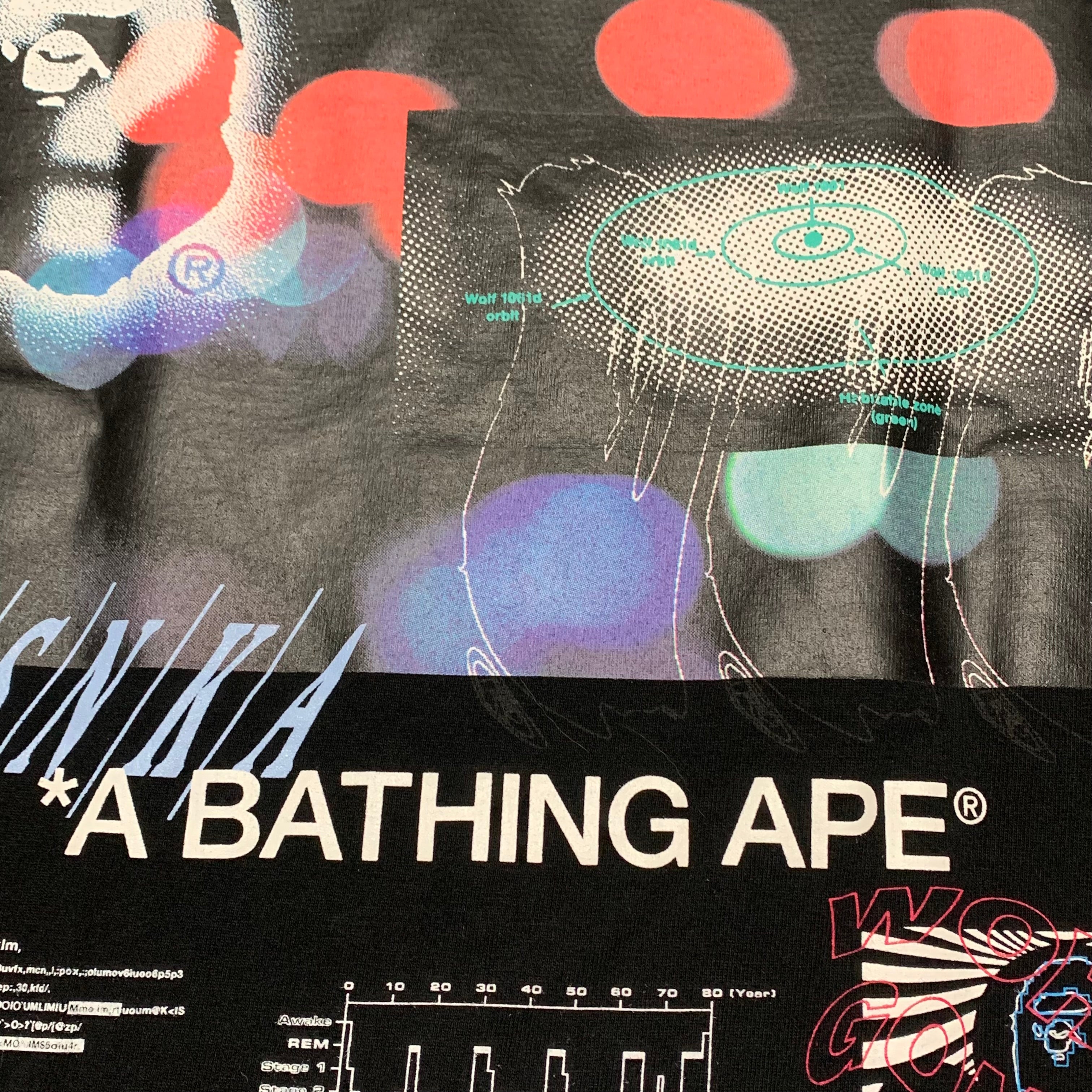 Bape Medium Time To Sleep Black Tee A Bathing Ape 2021