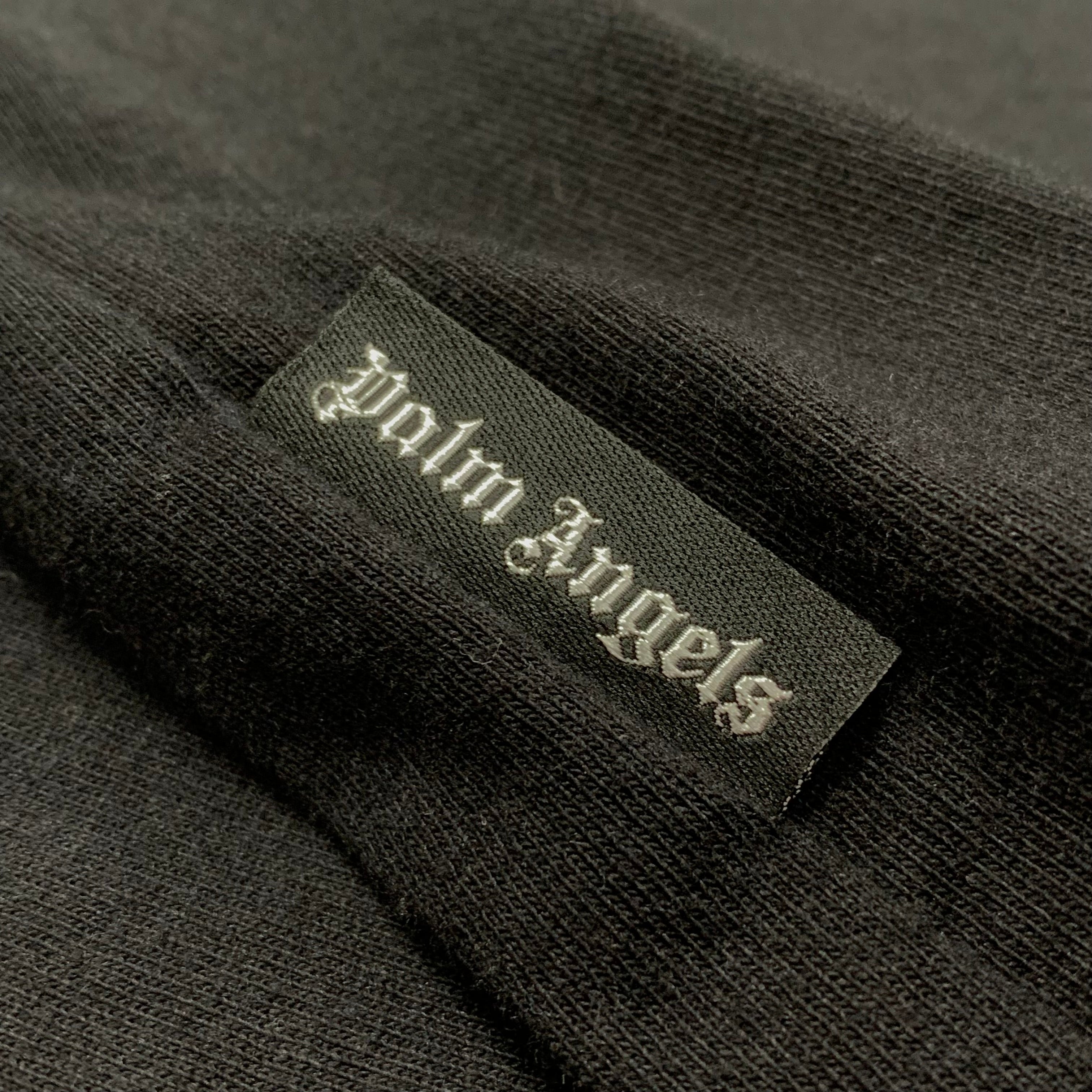 Palm Angels Small Tee New Folk Black T-Shirt
