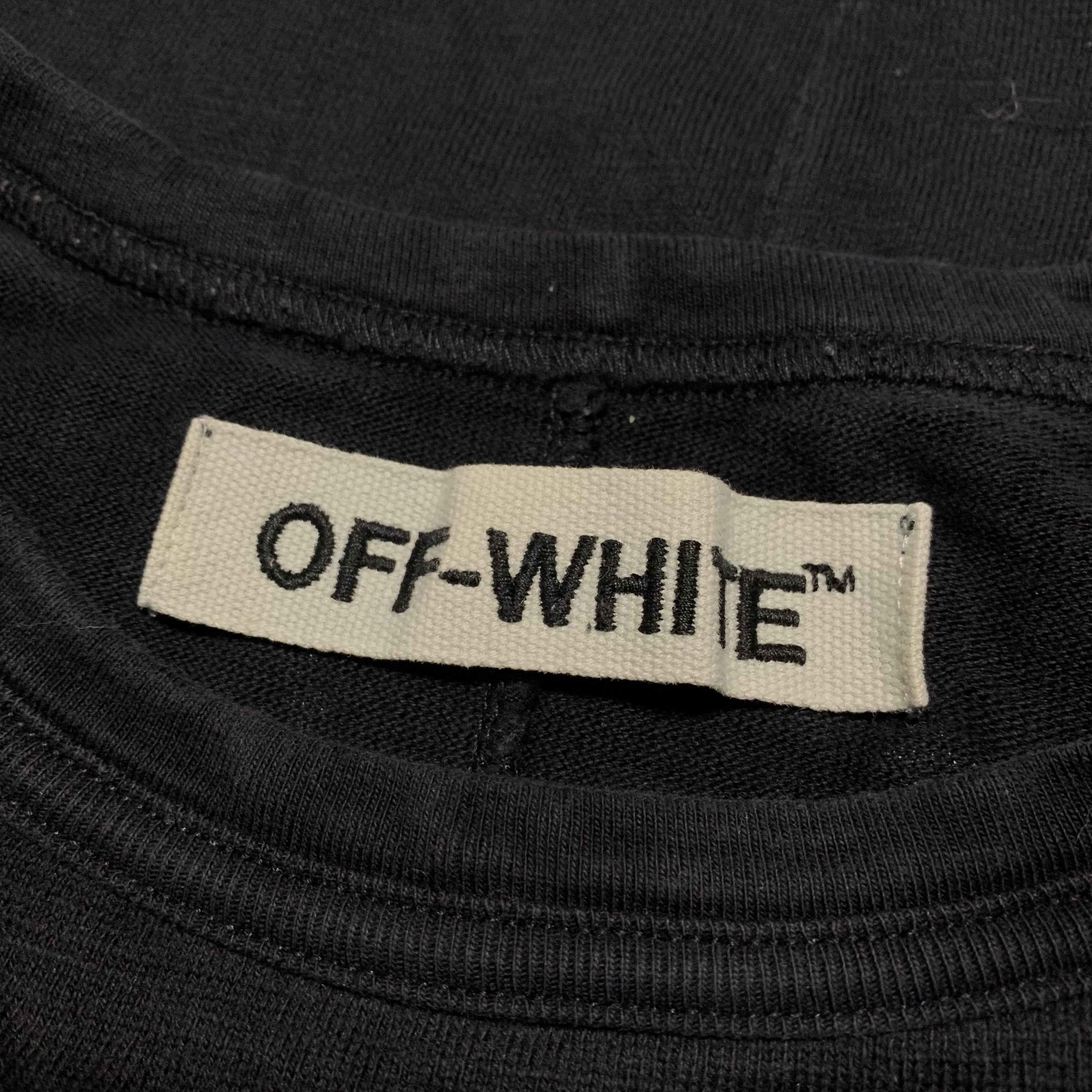Off White Small Othello's Stork Black Tee Cut Off Virgil Abloh