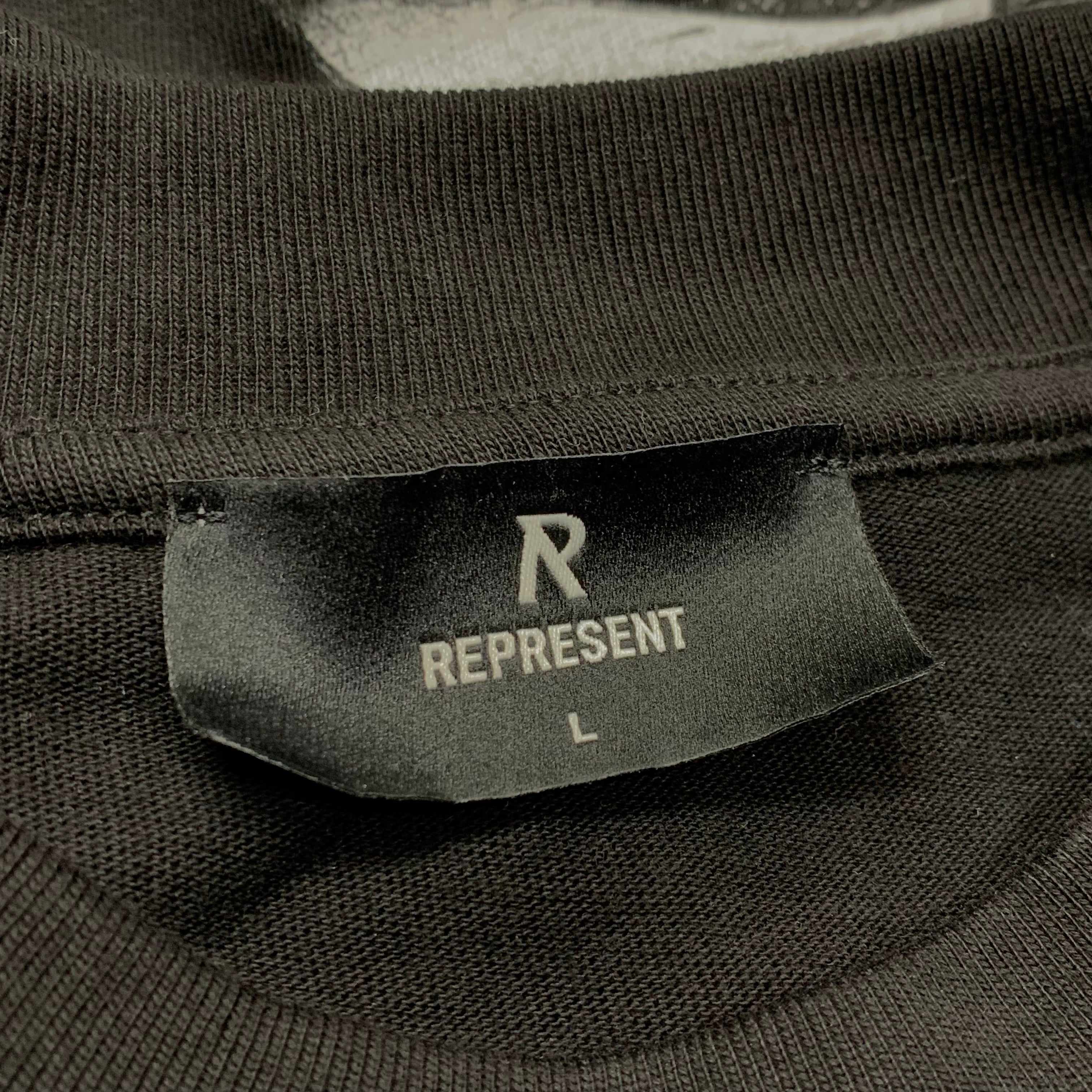 Represent Large Tee Elegance In Motion Jet Black T-Shirt