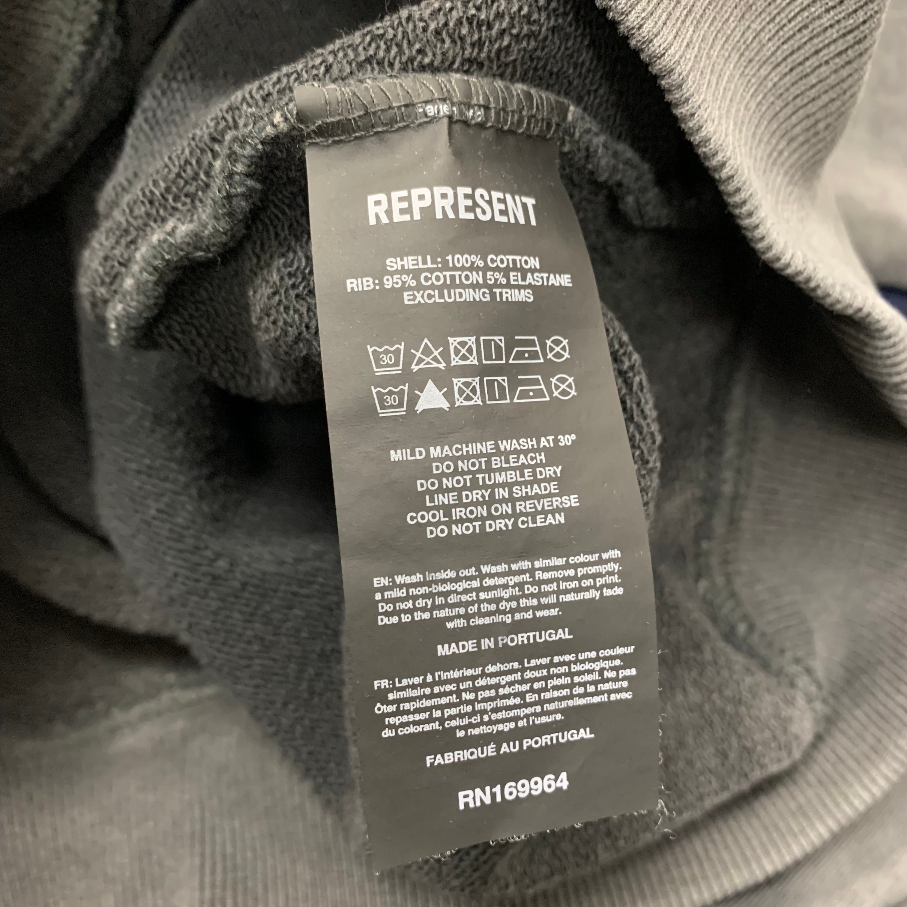 Represent Small Hoodie Metallica Ride The Lighting Vintage Grey Hoodie