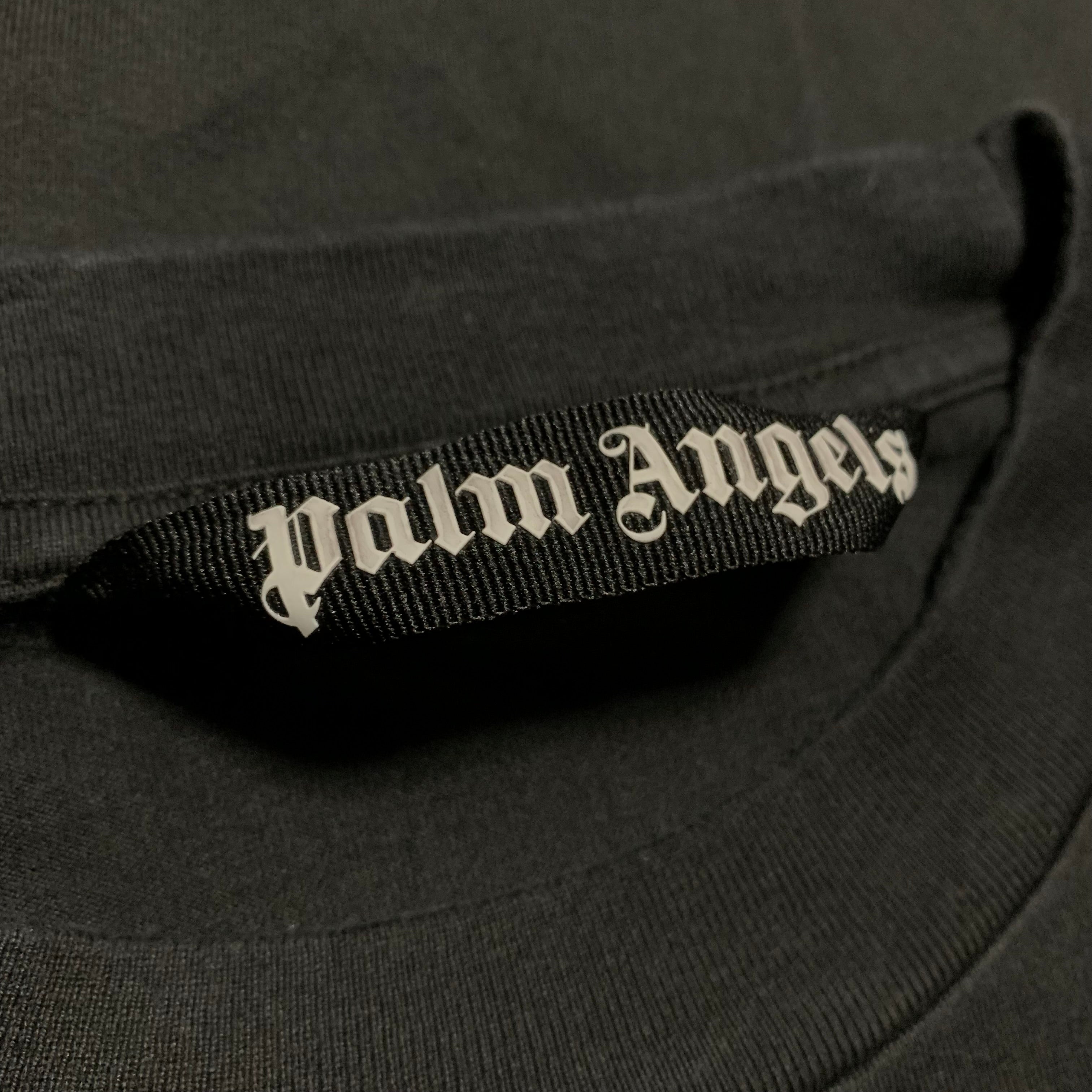 Palm Angels XL Flame Logo Black Tee