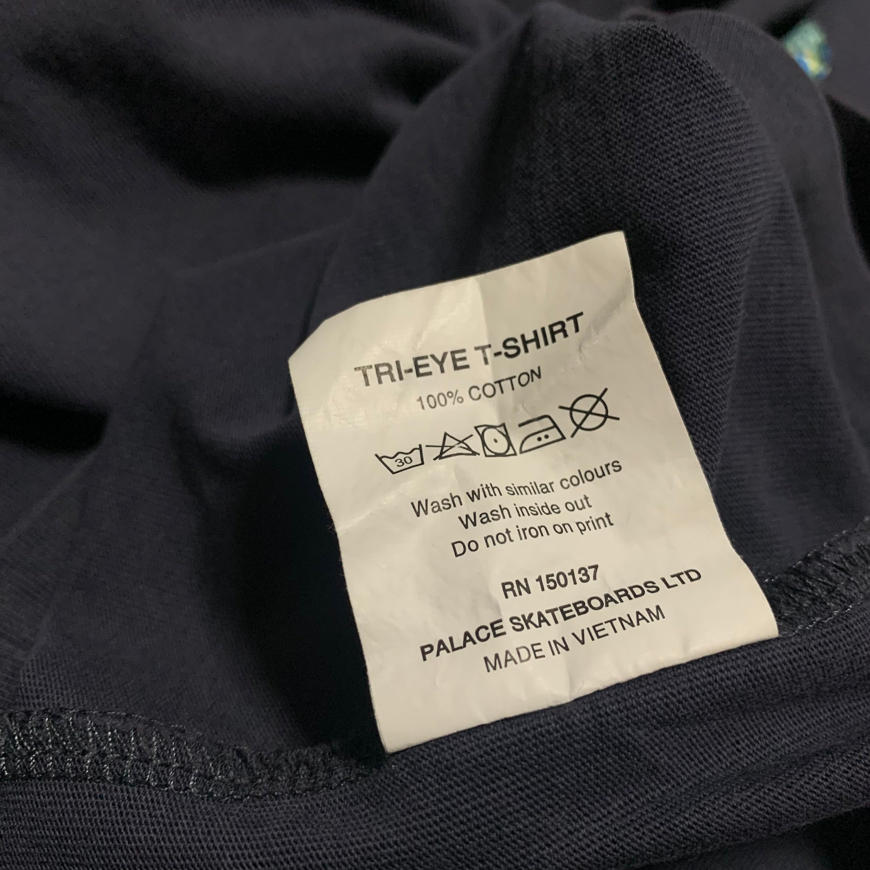 Palace Medium Tri-Eye Navy Blue Tee Ferg Triangle 2021