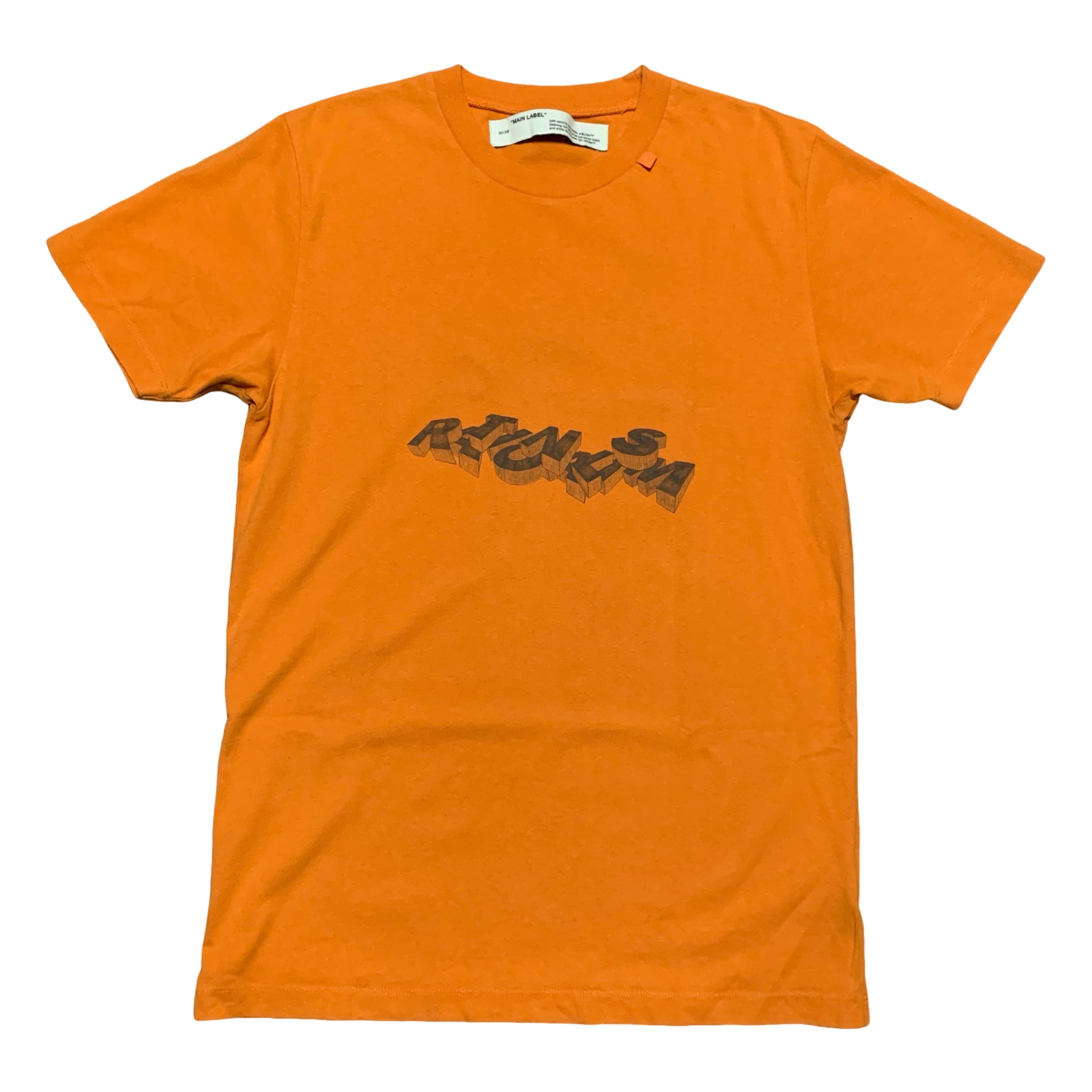 Off White Small Arrows Graphic Orange Tee Virgil Abloh