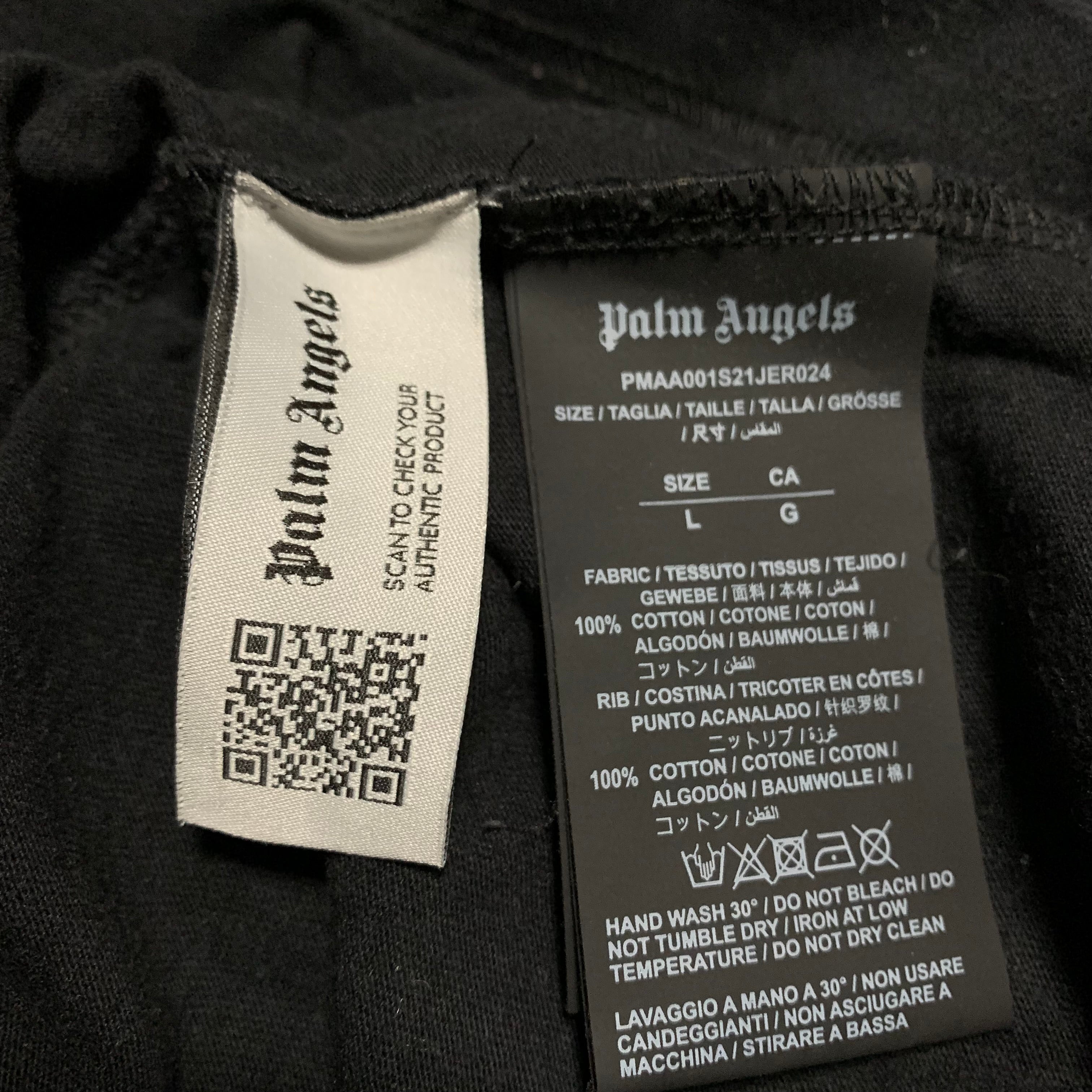 Palm Angels Large Los Angels Sprayed Black Tee