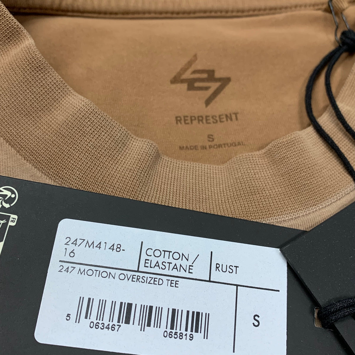Represent Small Tee 247 Motion Oversized Rust T-Shirt